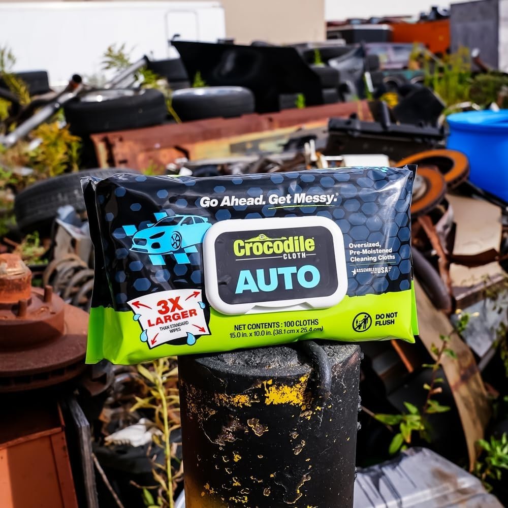 100 Industrial-Grade Auto Cleaning Wipes – 4X Stronger for Engine & Tire Care