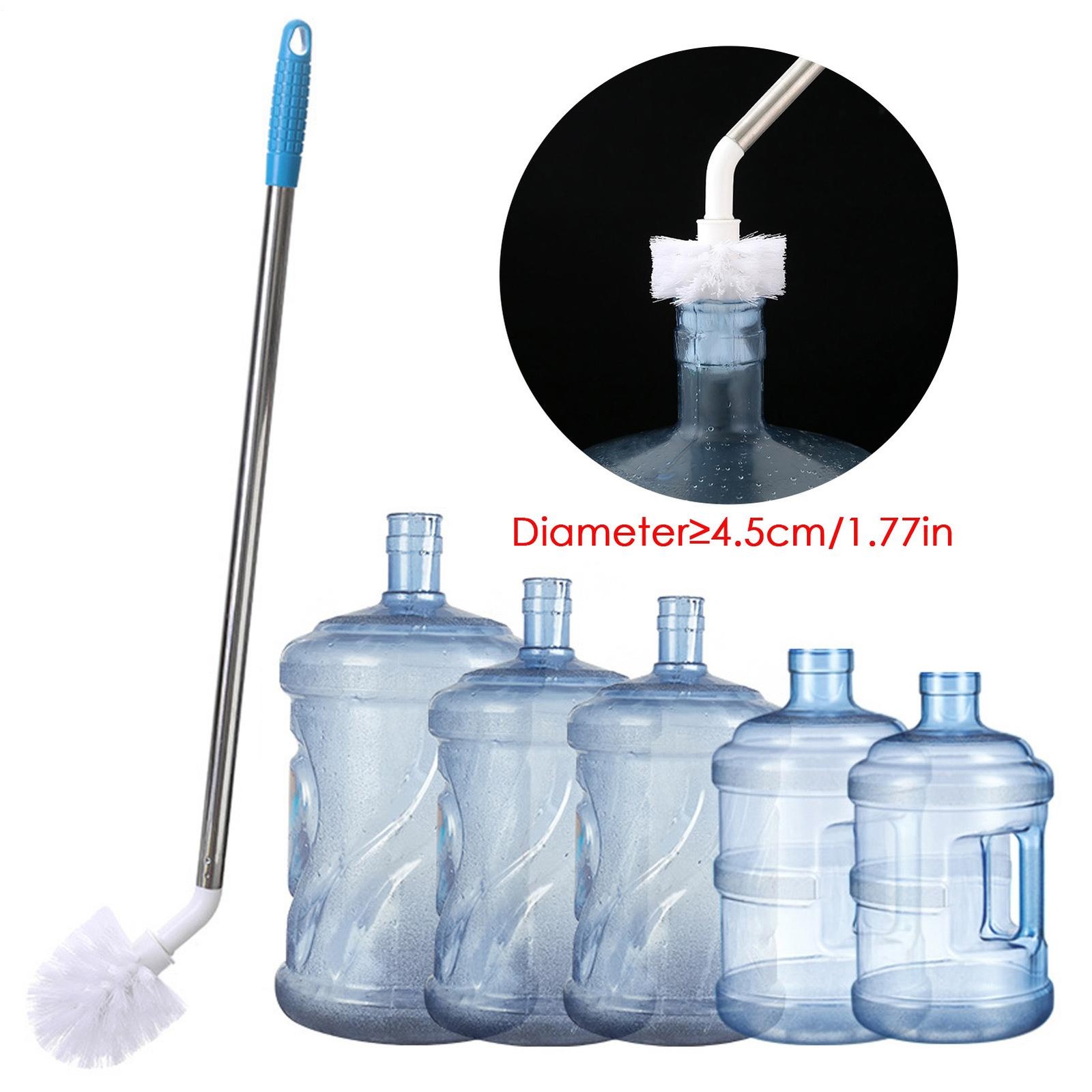 Water Bottle Brush Carboy Cleaning Brush With Non-slip Handle Bendable Pleasant