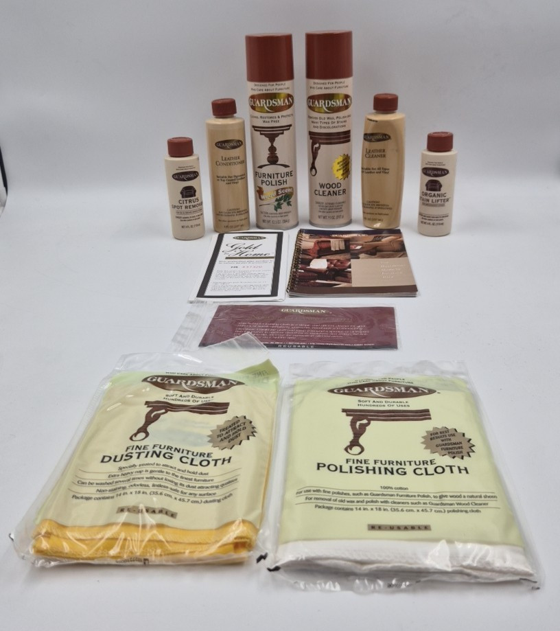 Guardsman Fine Furniture Care Kit Polish Spot Remover Leather Cleaner Open Box