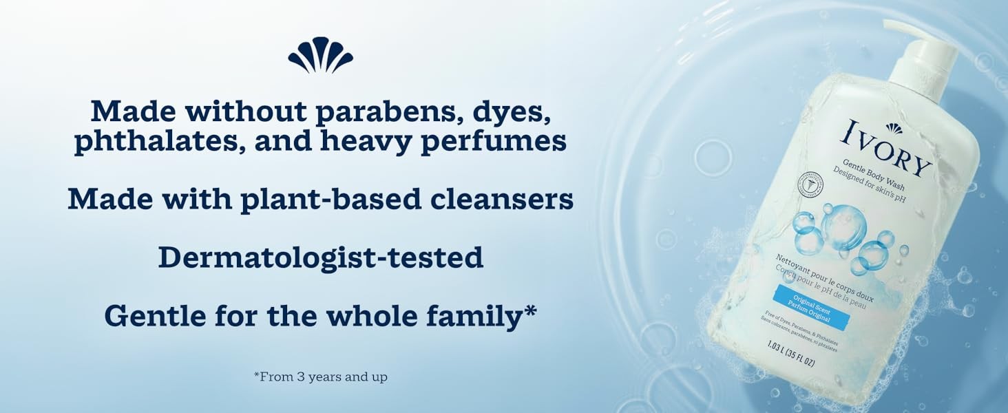 Body Wash, Designed for the Whole Family, Gentle Formula, of Dyes Heavy Perfumes