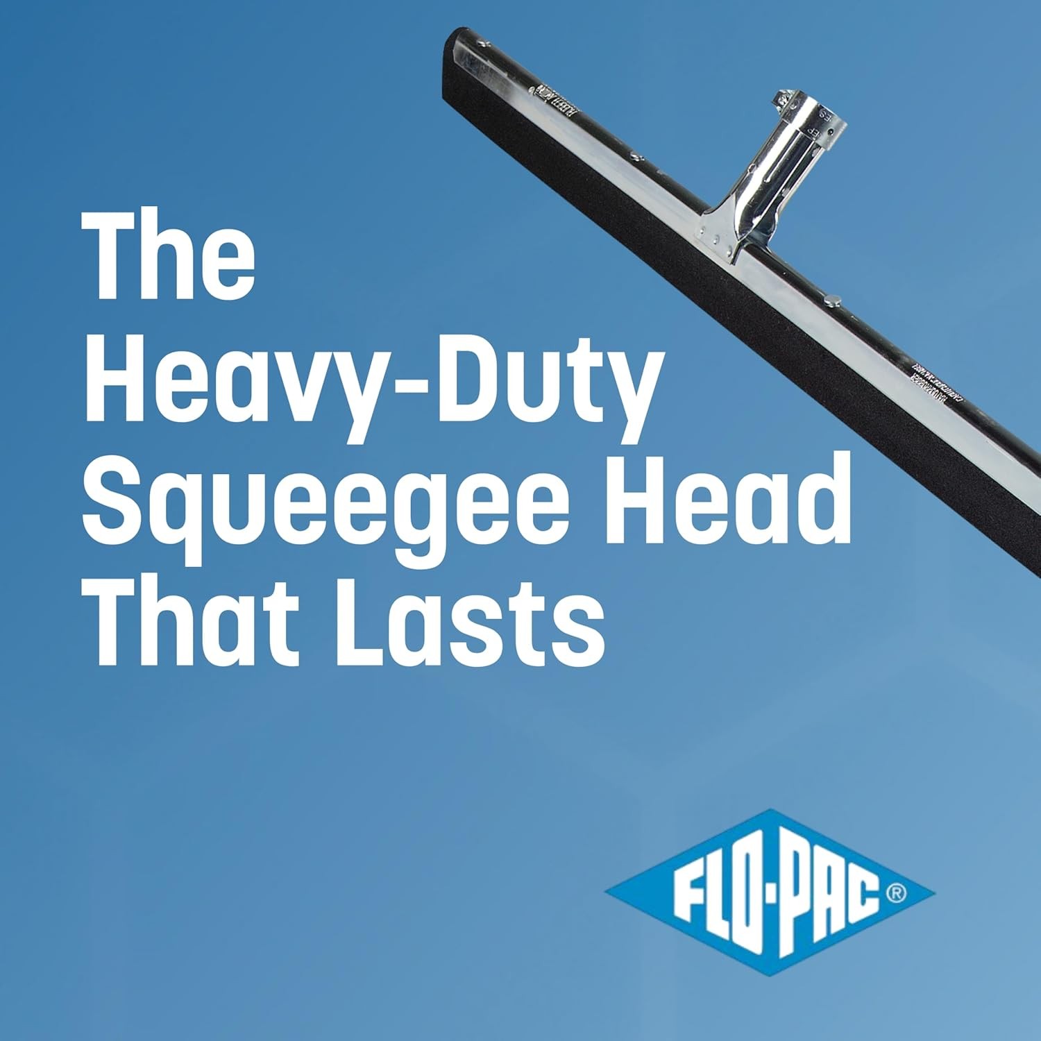 Flo-Pac Double Foam Floor Rubber Squeegee Window Squeegee with Heavy Duty