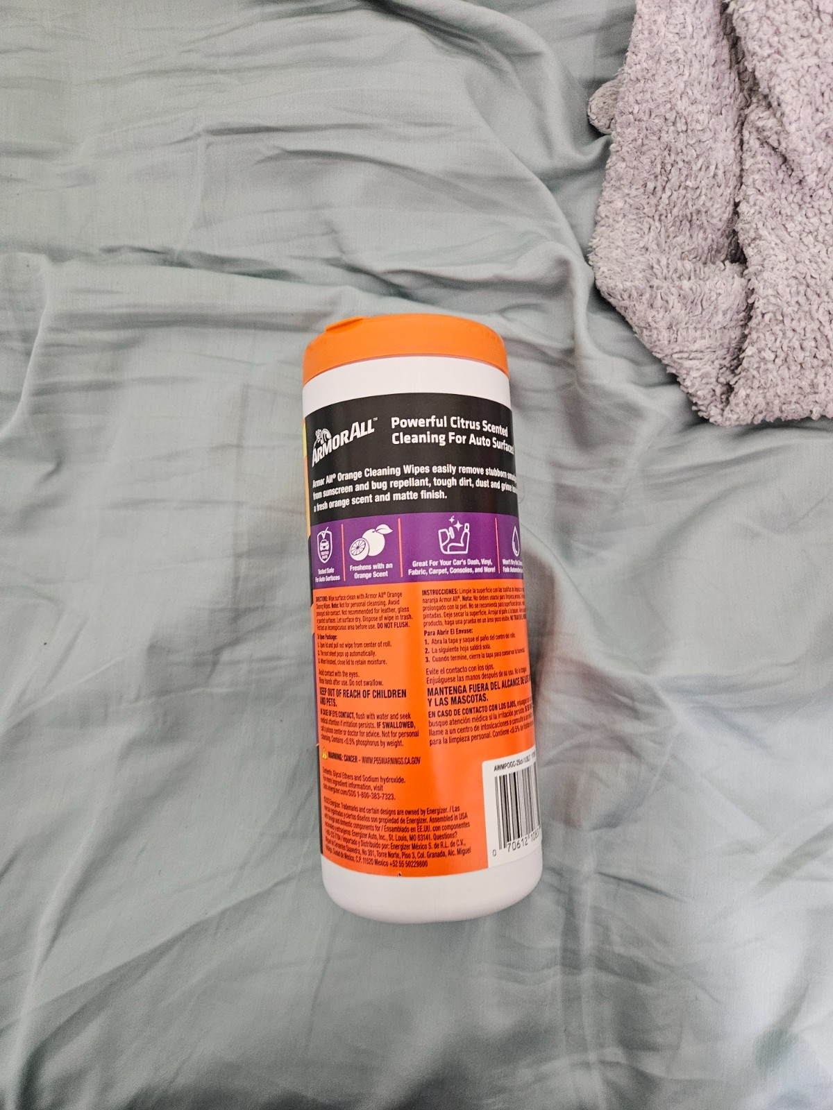 Armor All 25 Count Orange Surface Cleaning Wipes for Automotive Care