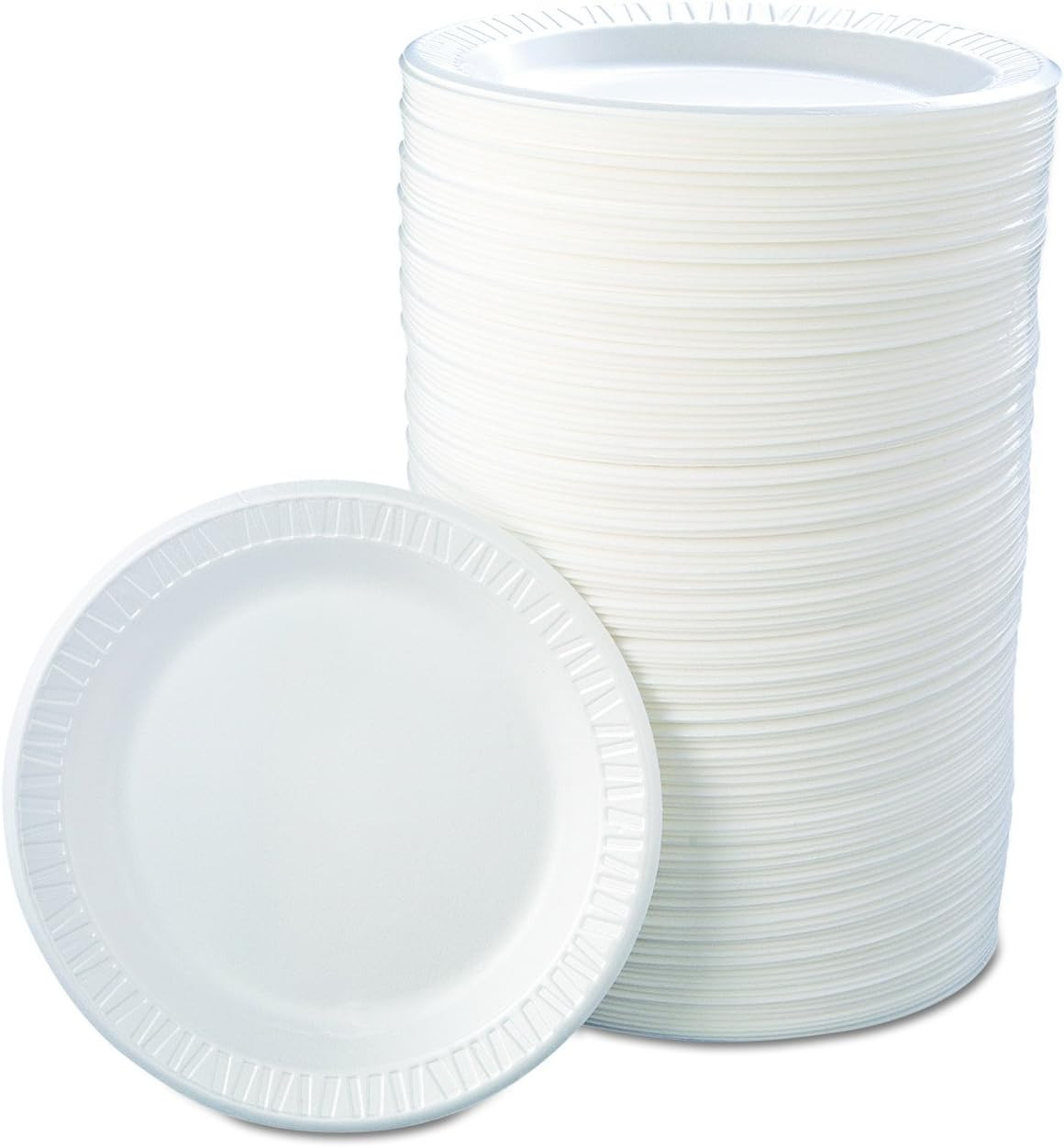 9PWQR 9 in White Laminated Foam Plate (Case of 500)