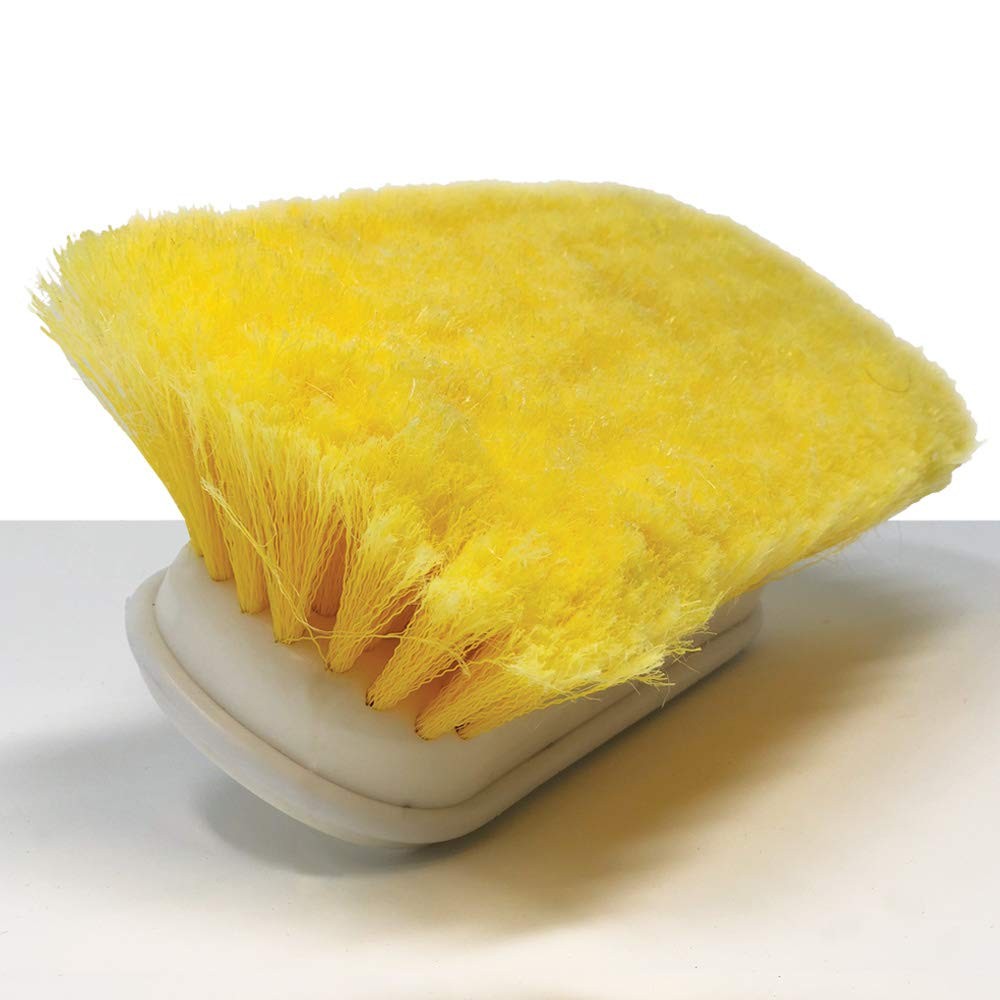 Soft Boat Deck Brush, Heavy-Duty Brush Head, 8″ Bristle with Bumper, 3/4″ Thr…