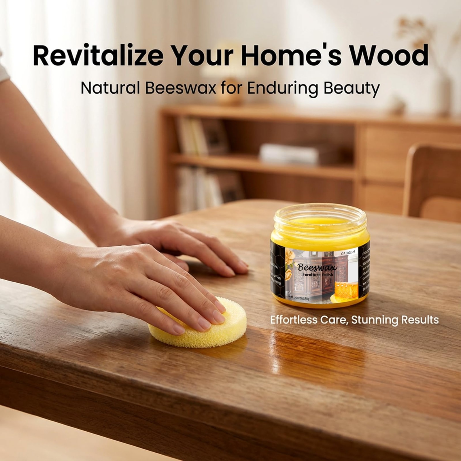 CARGEN Beeswax Furniture Polish, Wood Seasoning Beeswax for Furniture Wood Wa…