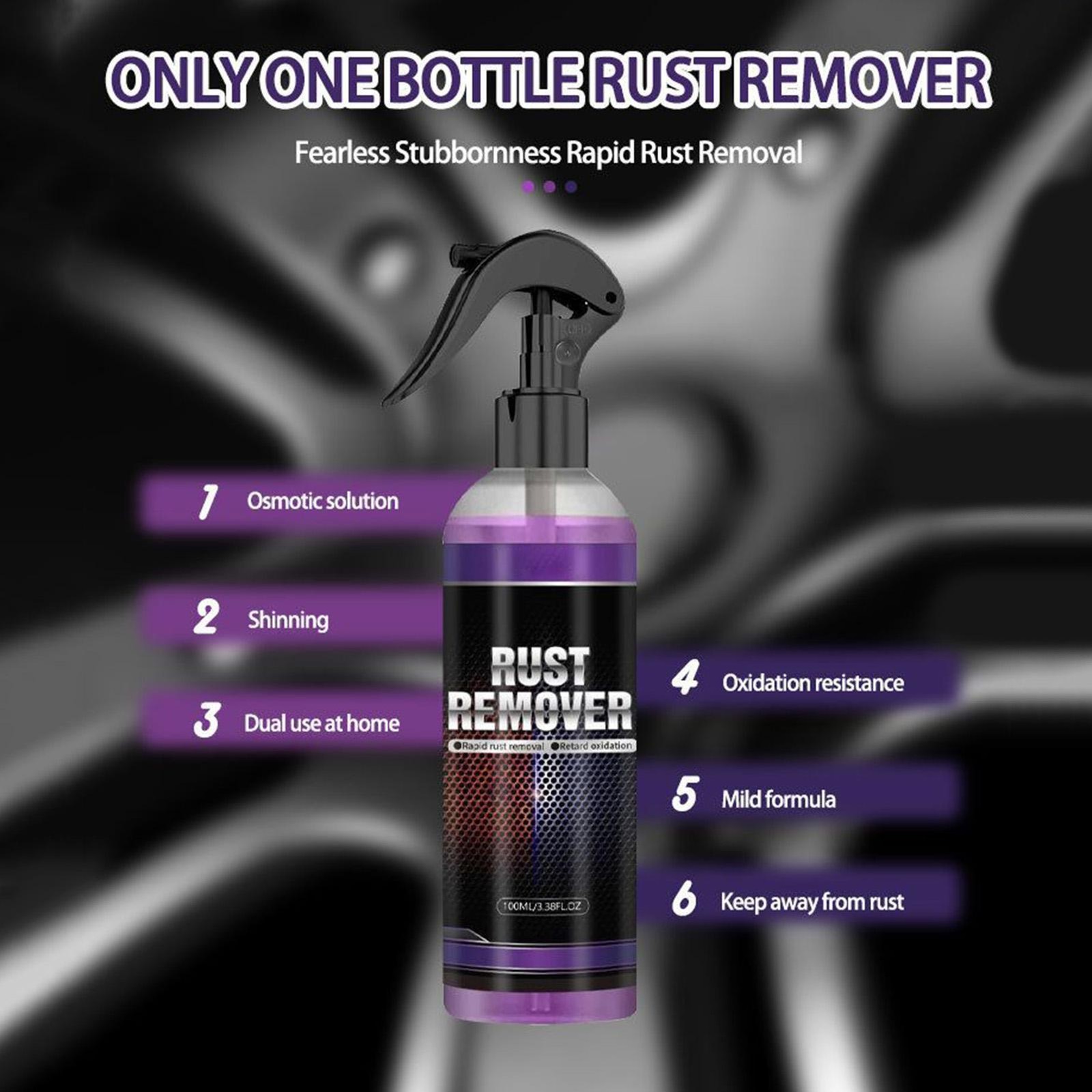 Rust Remover Spray For Metal Surfaces – Automotive & Home Use 100ml