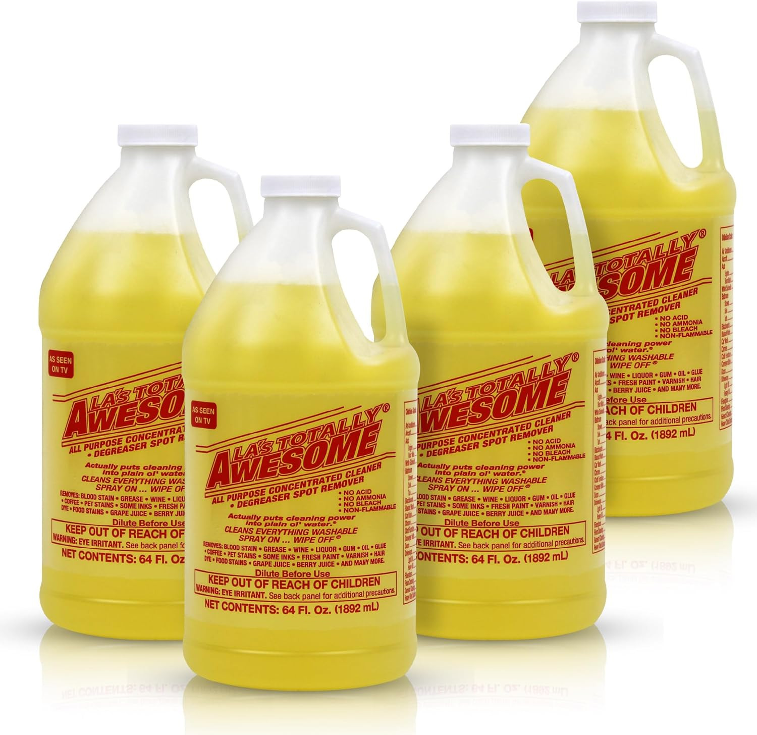 All Purpose Cleaner, 4-Pack (64 Oz Each) – Concentrated Formula, Degreaser, and