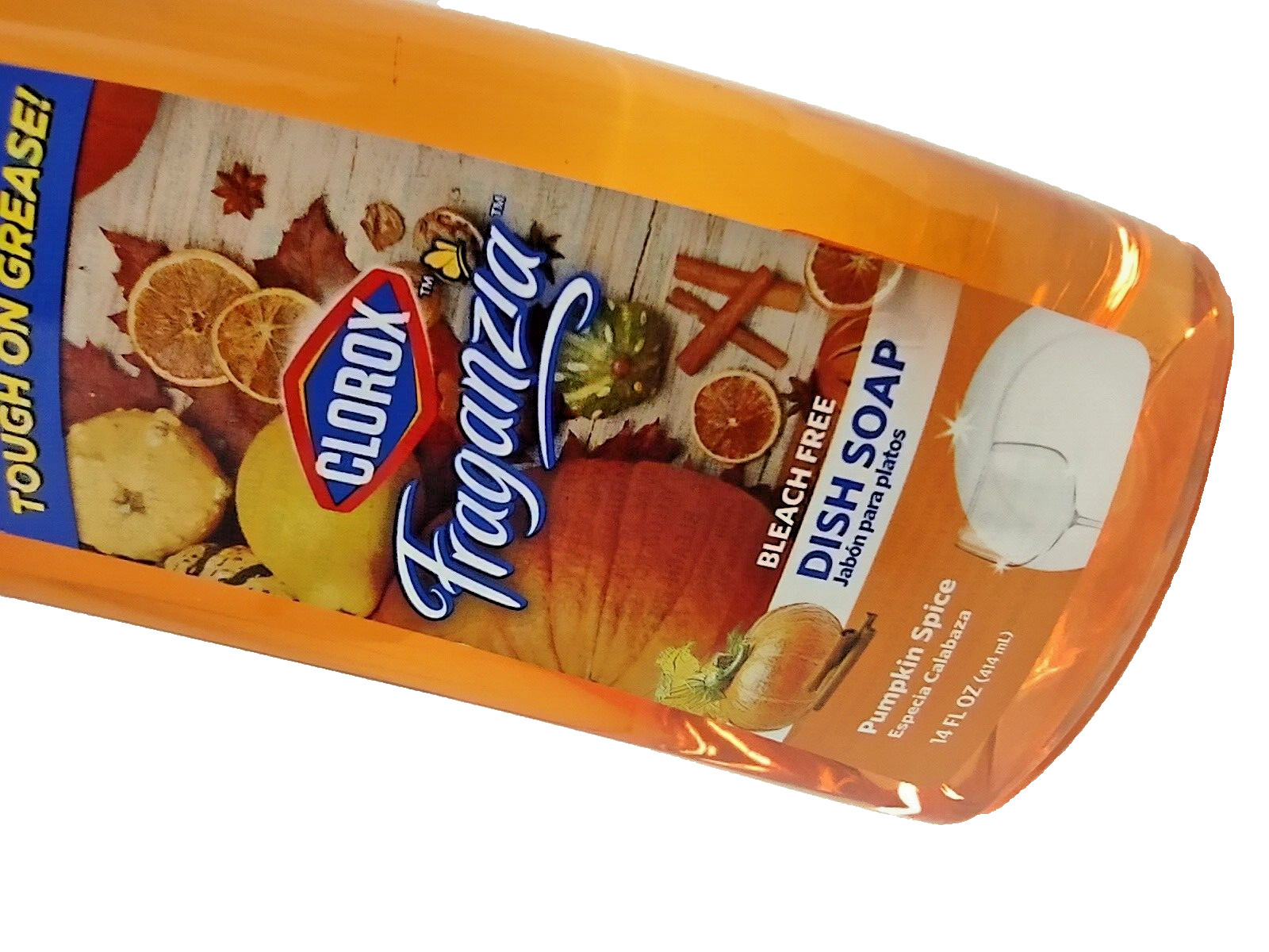 ( 4 Bottles )Clorox Fraganzia PUMPKIN SPICE Dish Soap Bleach Free 14 oz Each