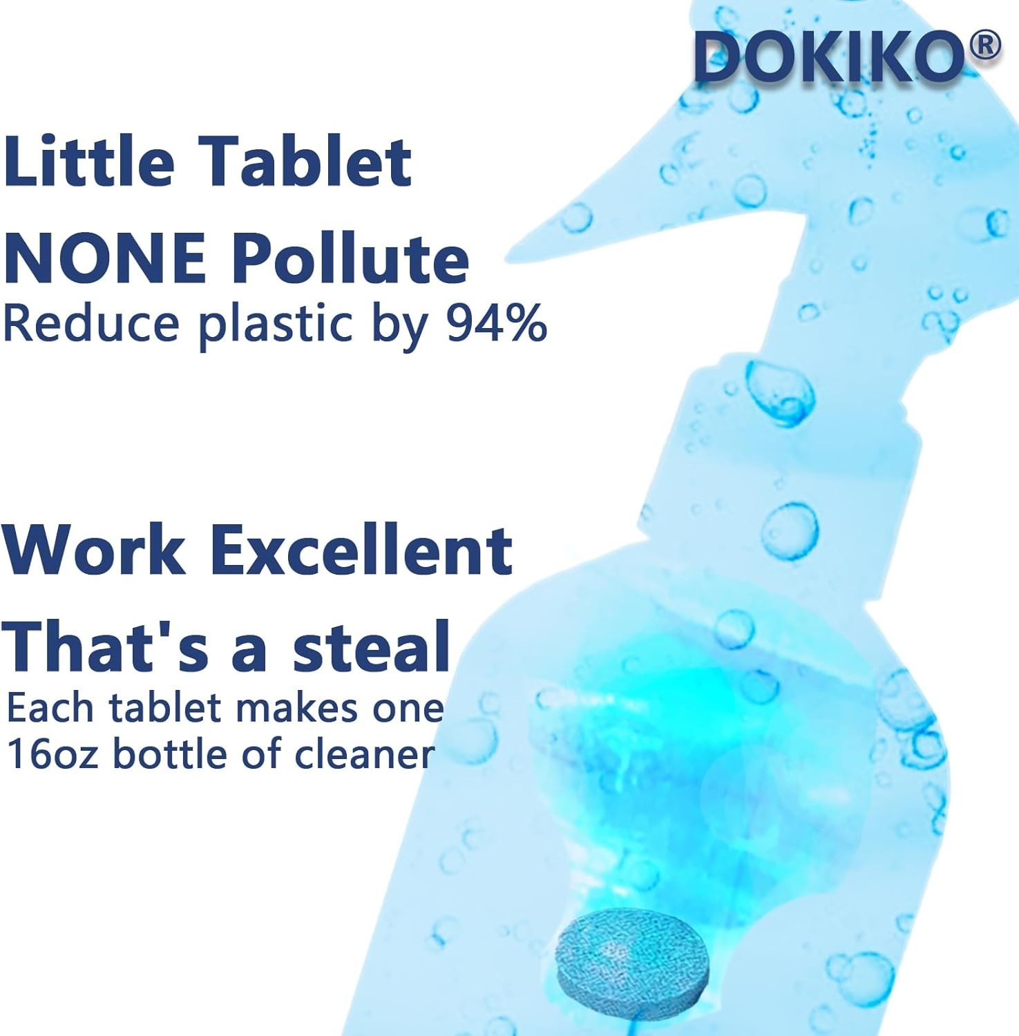 Eco-Friendly 100 Pack Glass Clean Tablets – 16 fl oz Each, Cost-Saving Solution