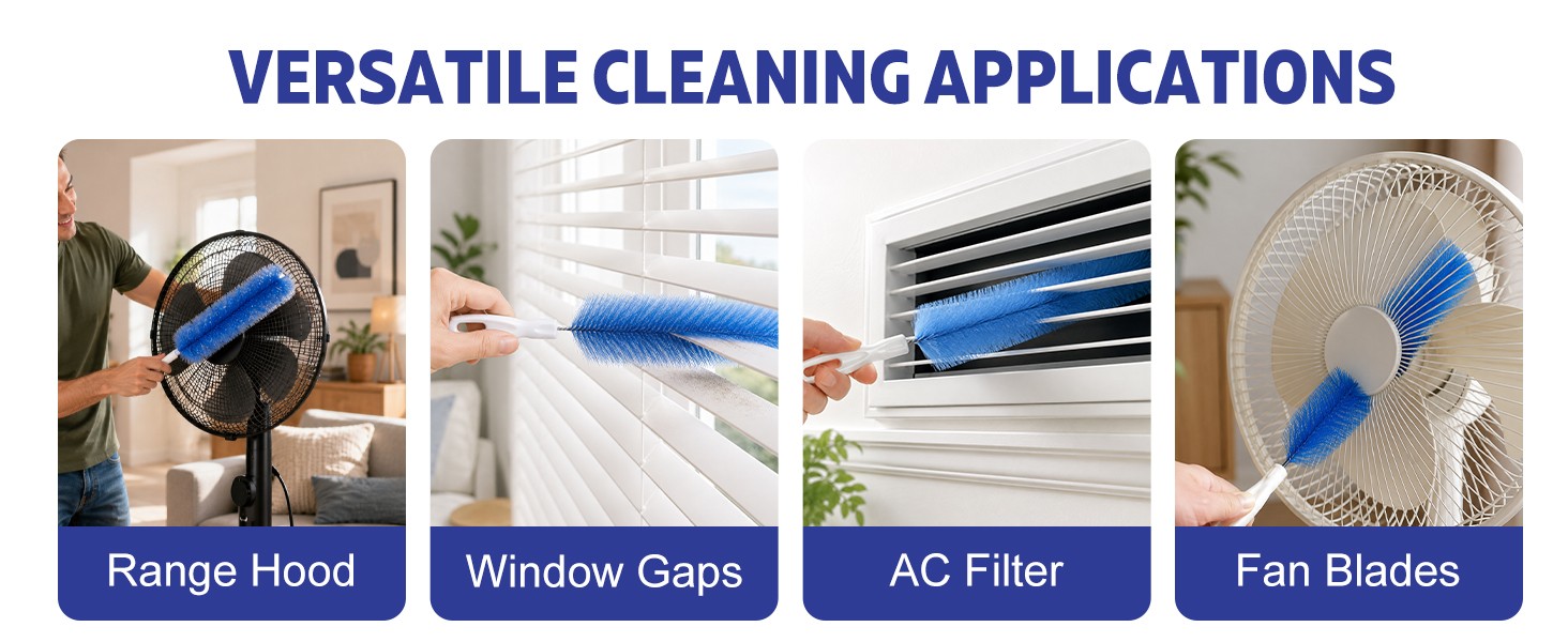 Fan Cleaner Brush, Fan Brush Cobweb Duster Microfiber Duster Ideal for Ceiling