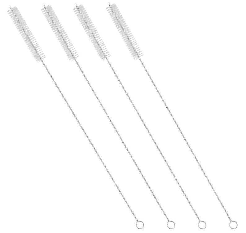 4 Pack 12 Inch Drinking Straw Cleaning Brushes Set Extra Long Pipe Tube Cleaner