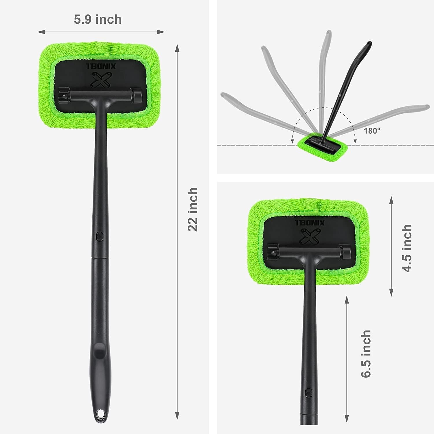 Xindell Windshield Cleaner Tool – 17in, Green Rectangle