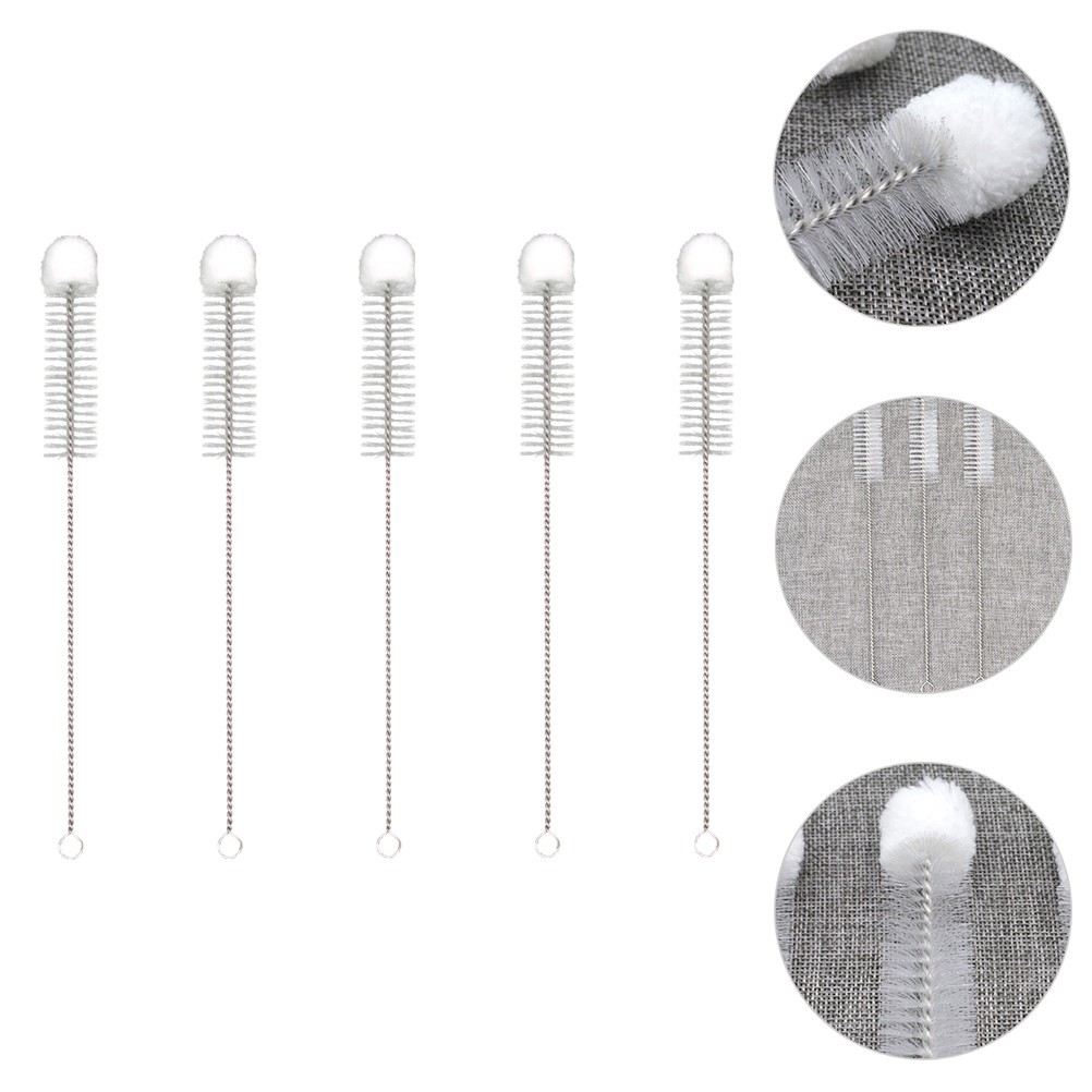 5pcs Softy Tip Nylon Brush Cotton Tip Nylon Brush Cotton Bottle Brush