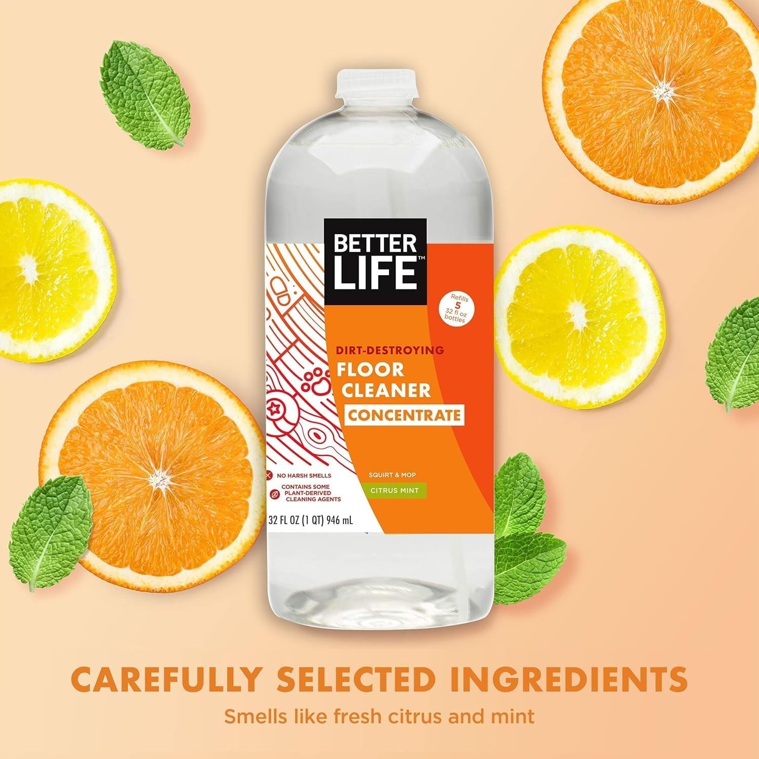 Concentrated Liquid Cleaner for Hardwood, Tile, and Vinyl with Streak-Free Shine