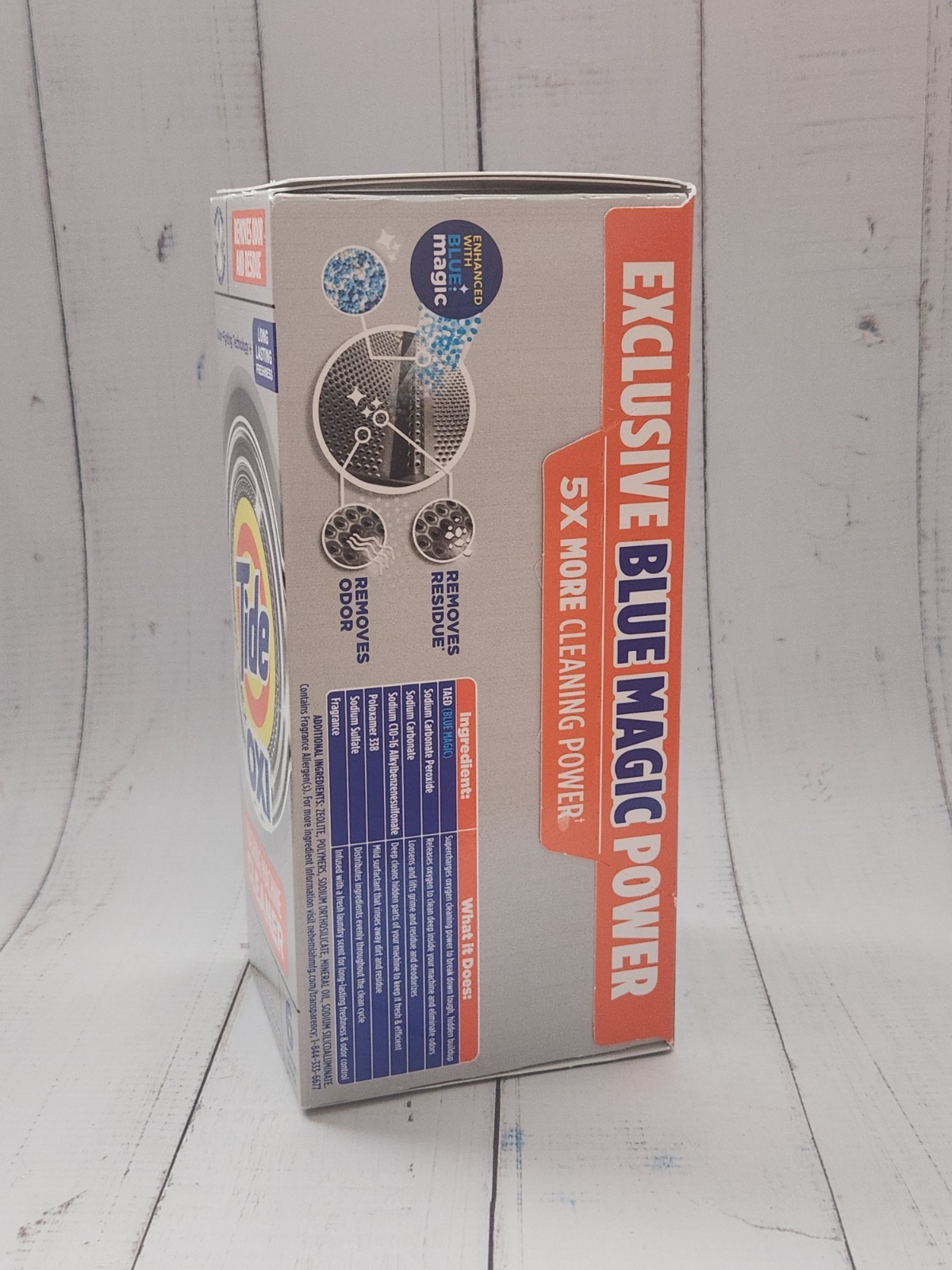 Tide Oxi Washing Machine Cleaner, 6 Pouches Total 15.8 oz, 6 Month Supply