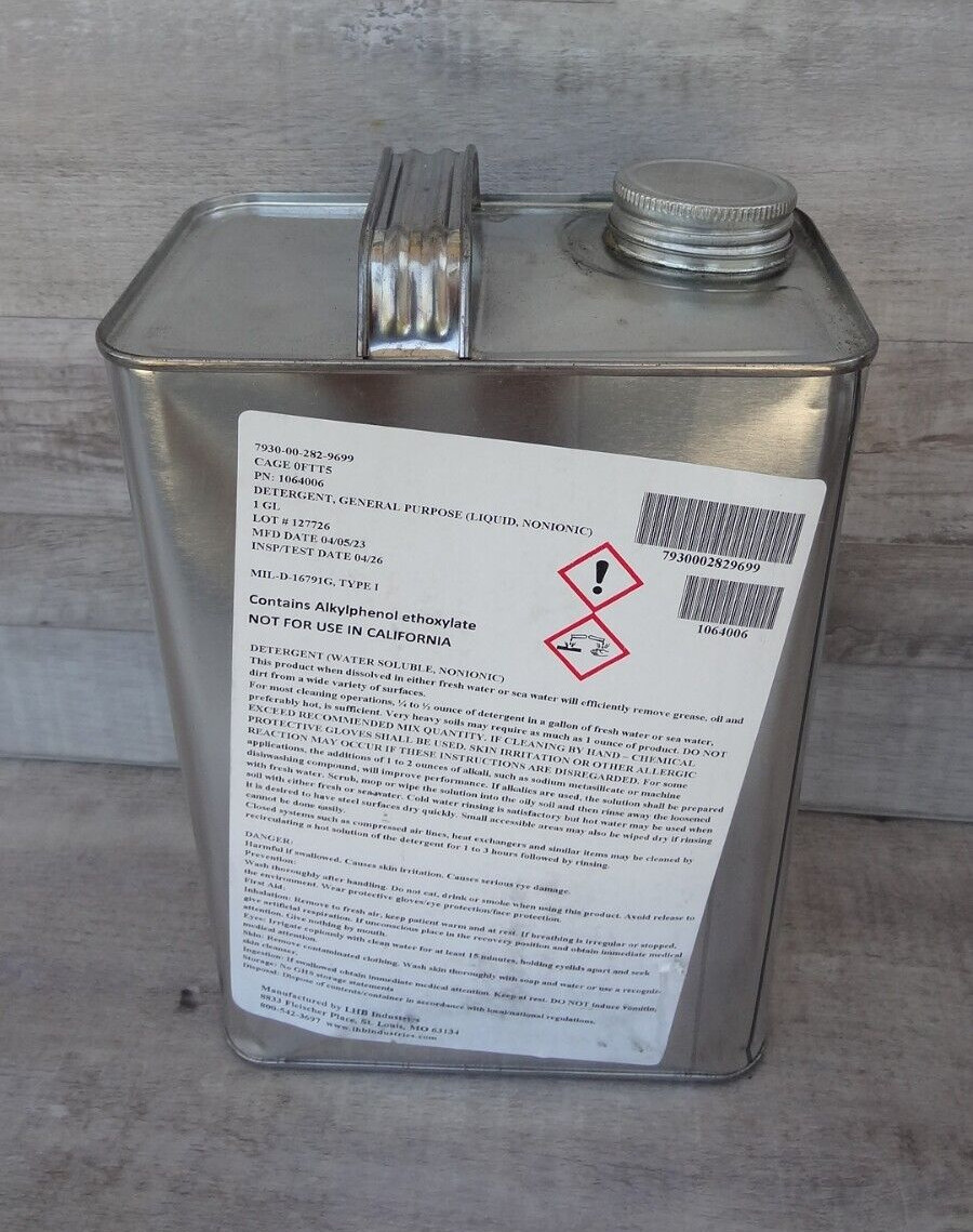General Purpose Concentrated Liquid Detergent 1 Gal. MIK-D-16791G TYPE 1