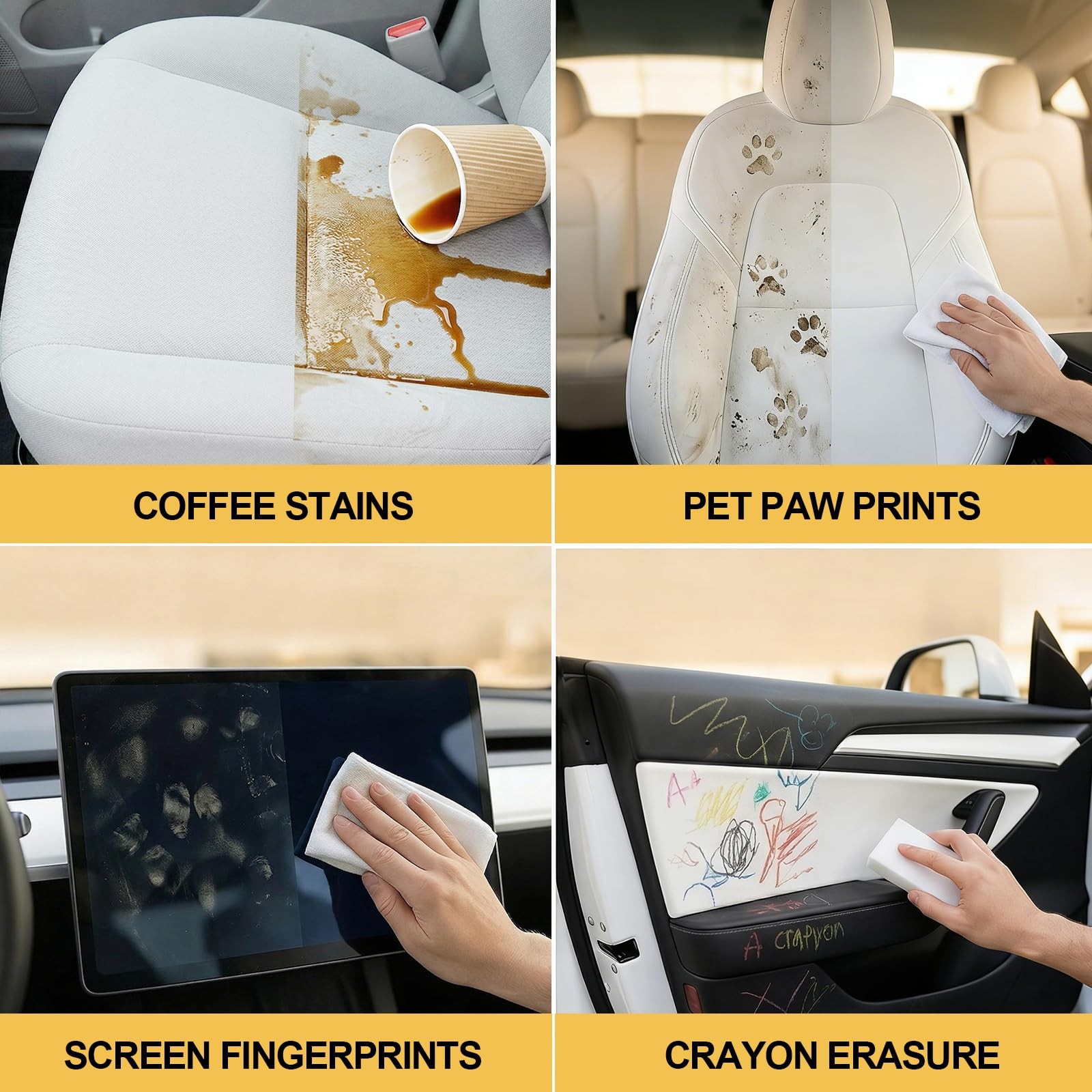 toretark Interior Car Cleaner Kit for Tesla, pH-Neutral Safe for All Surface,…