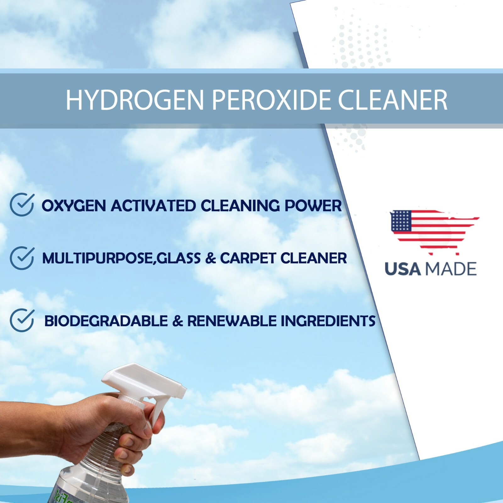 GreenFist Peroxide Cleaner Concentrated 1 Gallon + Ready to Use 12 X 1 Quart