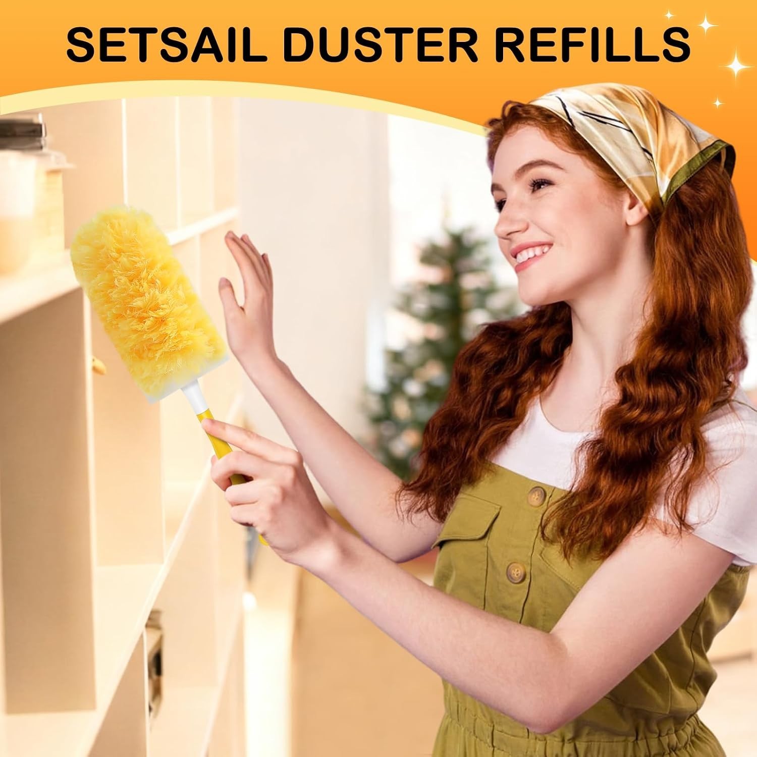 30 Count Duster Refills for Swiffer Duster with 1 Handle Dusters for Cleaning Di
