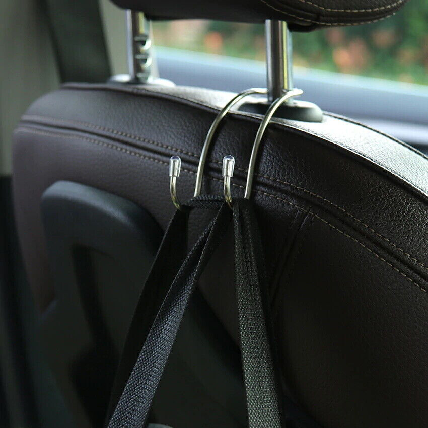 3pc Car Seat Hook Hanger – Vent Blinds Brush – Red Woven Leather Key Fob Holder