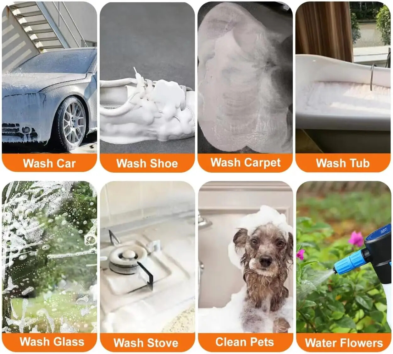 Electric Foam Sprayer Rechargeable Car Washing Irrigation Cleaner Cleaning Tools