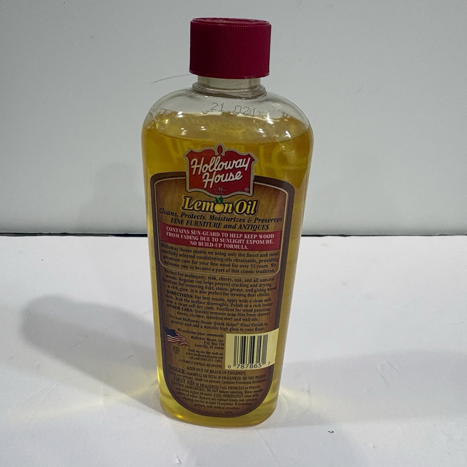 Holloway House LEMON OIL Fine Wood Cleaner Moisturize Preserve Sun Guard 16oz