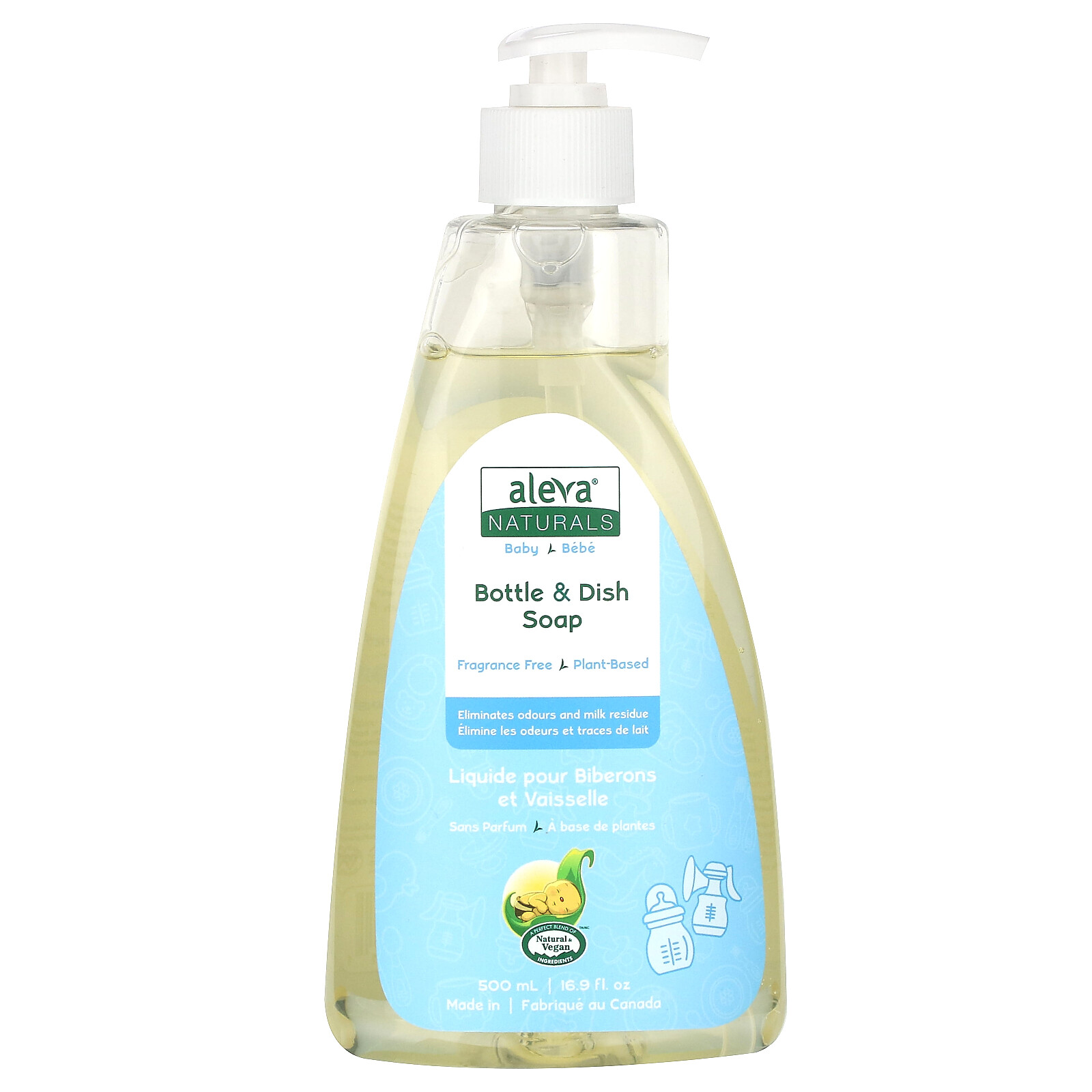 Baby, Bottle & Dish Soap, Fragrance Free, 16.9 fl oz (500 ml)