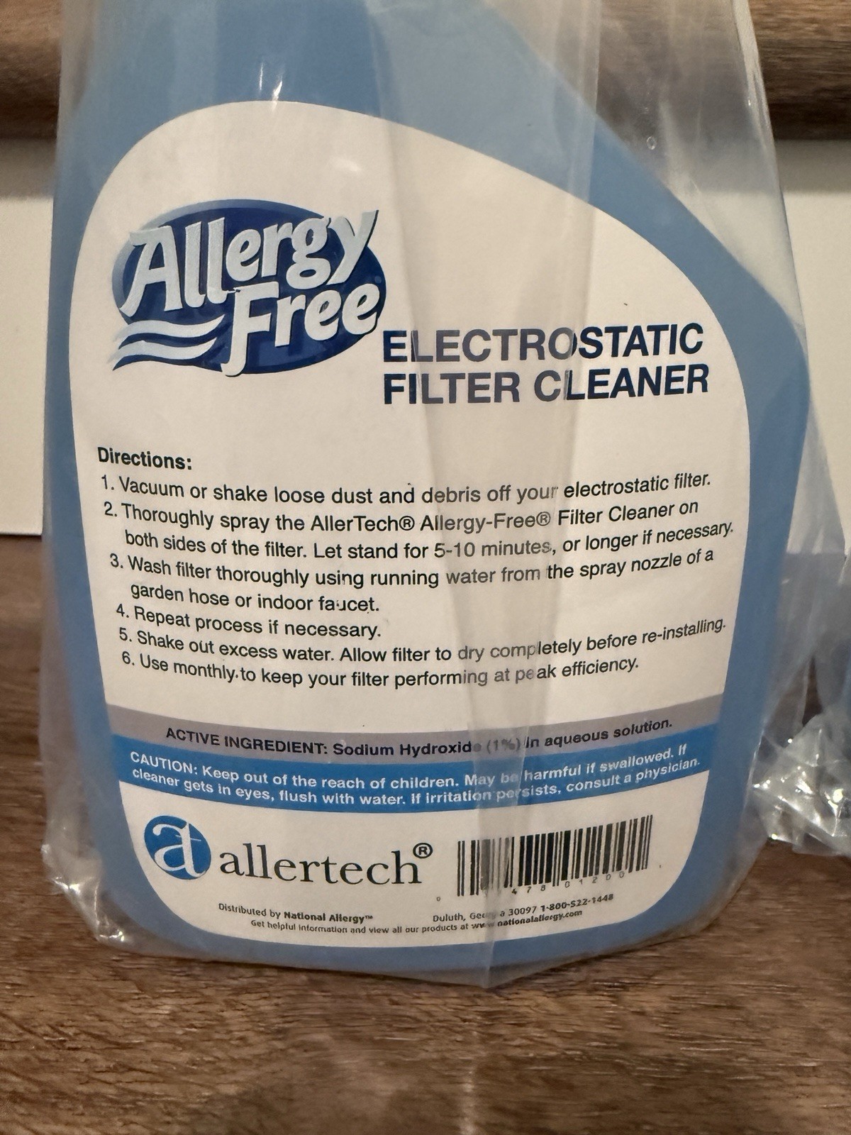 Allergy Free Electrostatic Air Filter Cleaner 32oz TWO Bottles