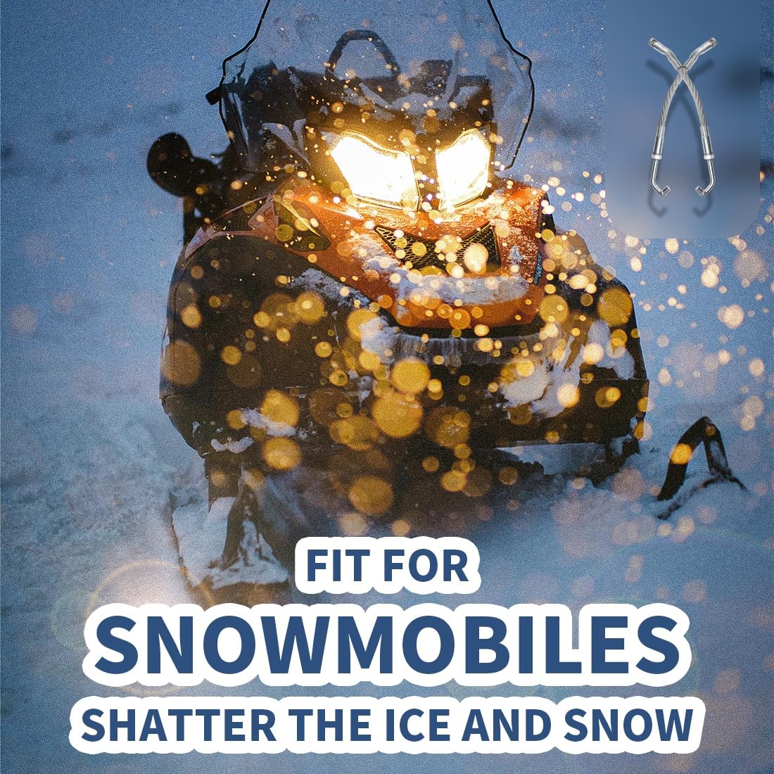 1Pcs Snowmobile Ice Scratcher Kit Fit for Polaris Arctic Cat Ski-doo Reverse …