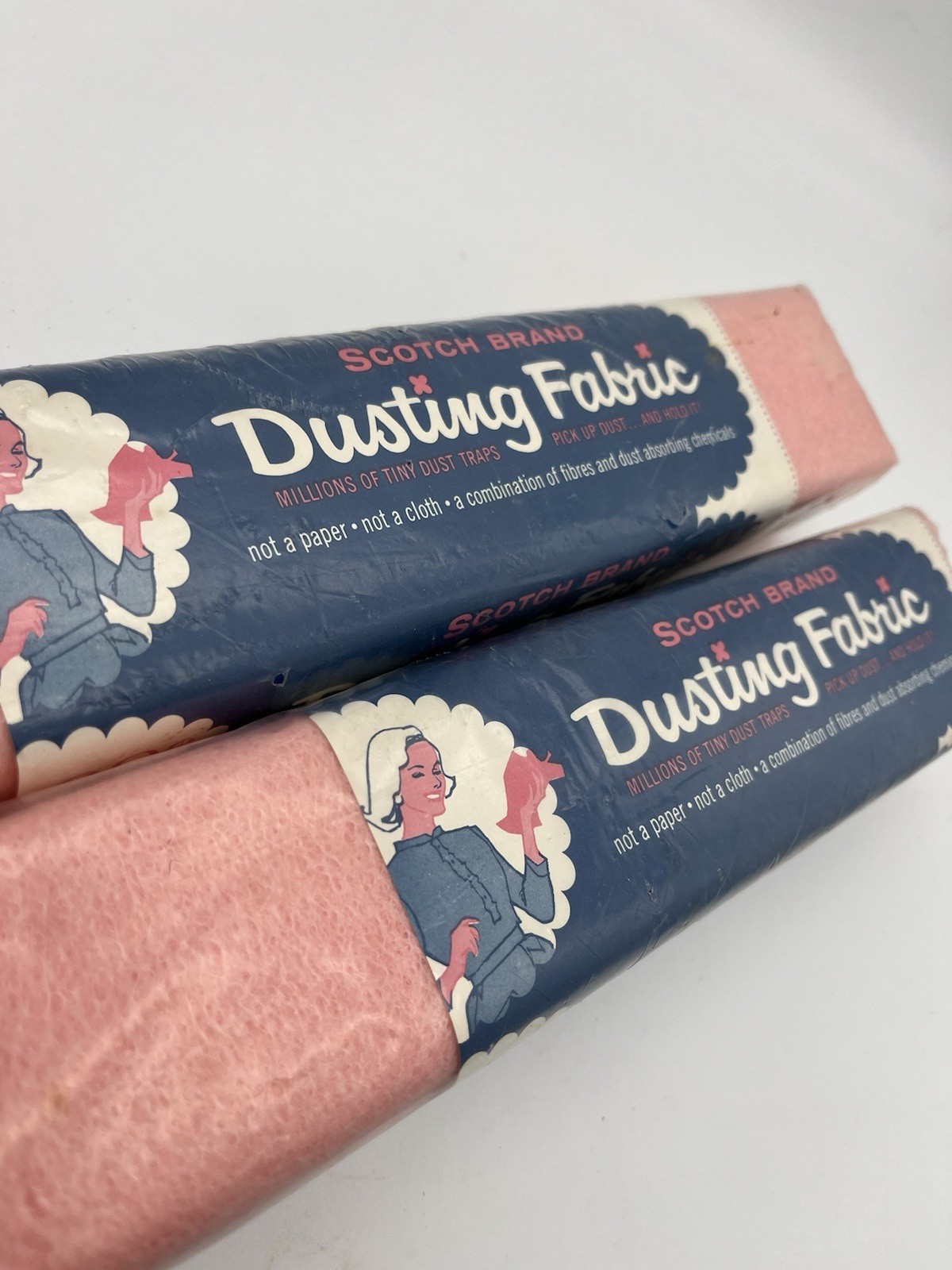 Vintage 1960 3M SCOTCH Brand Dusting Fabric 2pks 24 Total #129 Size 12″ x18″ NEW