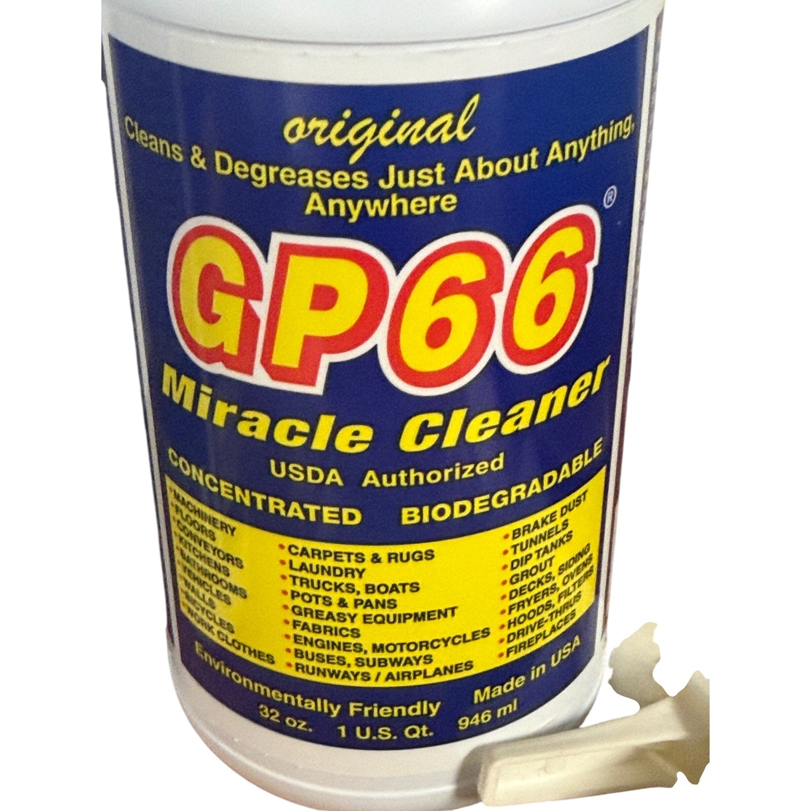 GP66 Miracle Cleaner Concentrated Degreaser 32 oz Bottles with Sprayers Set of 2