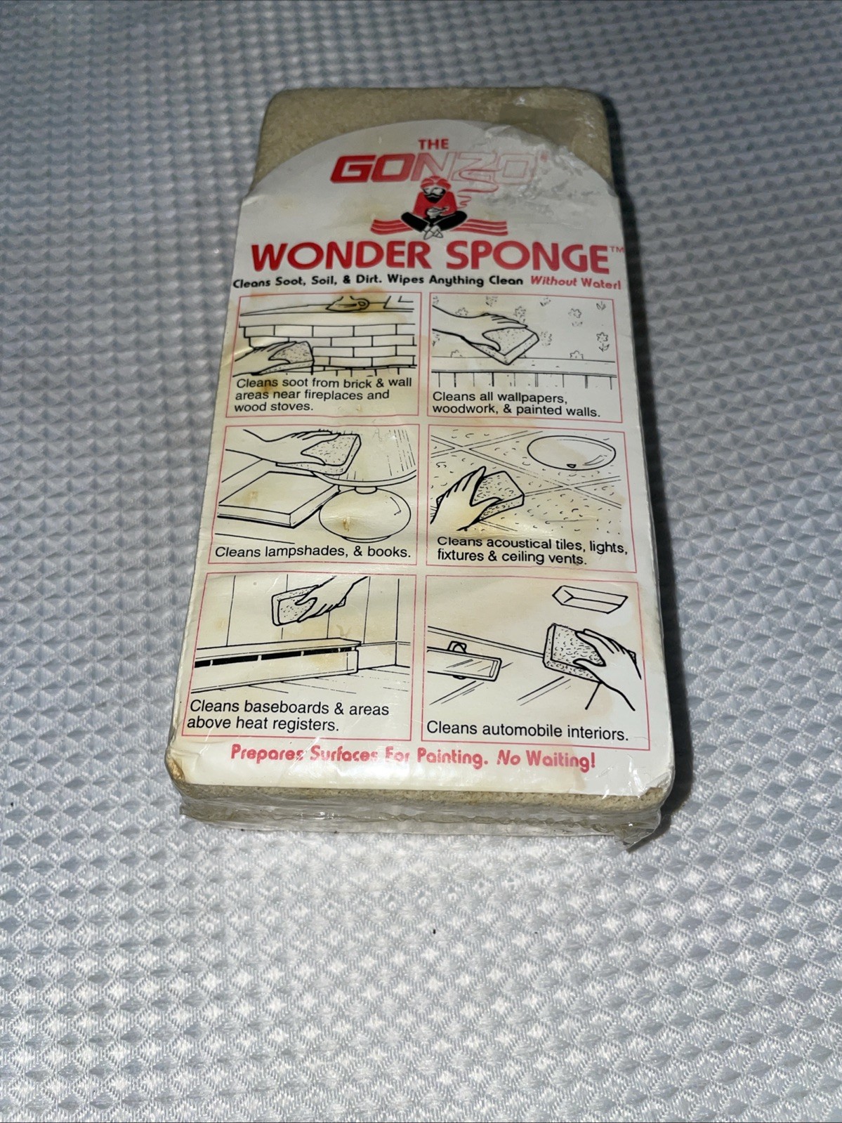 The GONZO Wonder Sponge Waterless Original Sealed Packaging NEW Made In USA
