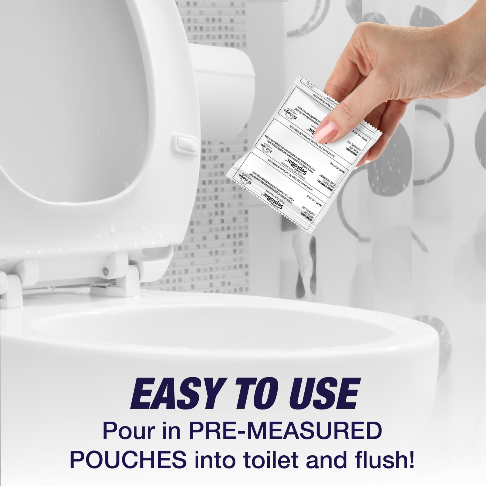 Septic Tank System Treatment, Pre-Measured Pouches for Weekly Use in Sewage W…