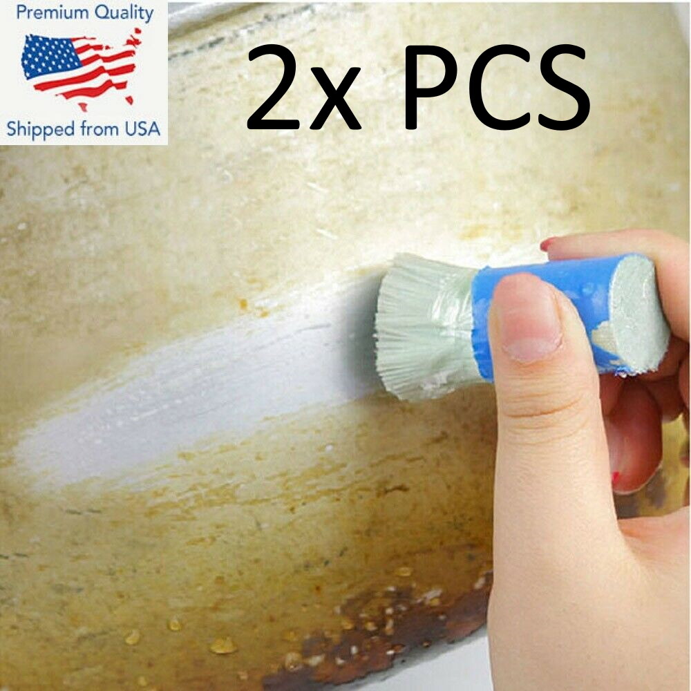 2pcs – Stainless Steel Rod Magic Stick Rust Remover Cleaning Wash Brush Wipe Pot