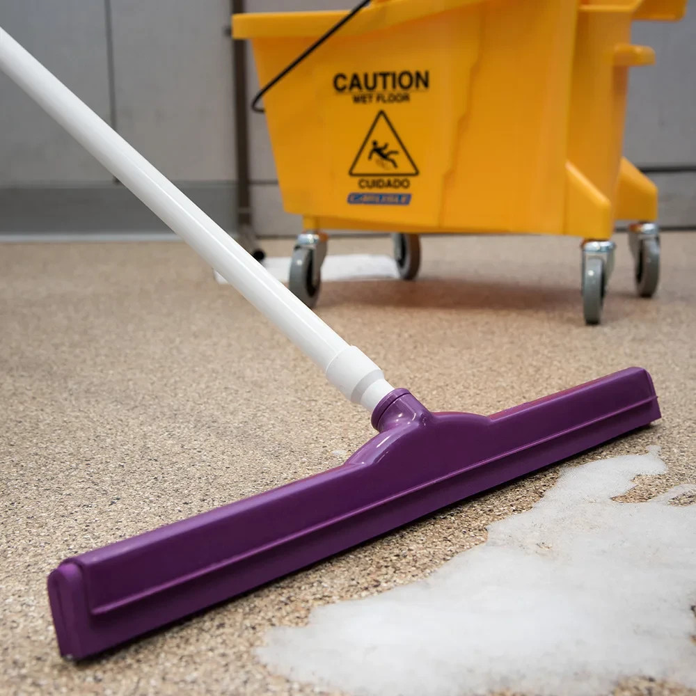 6 Pack of Carlisle 24in Double Foam Floor Squeegees-Purple-4156868- High Quality