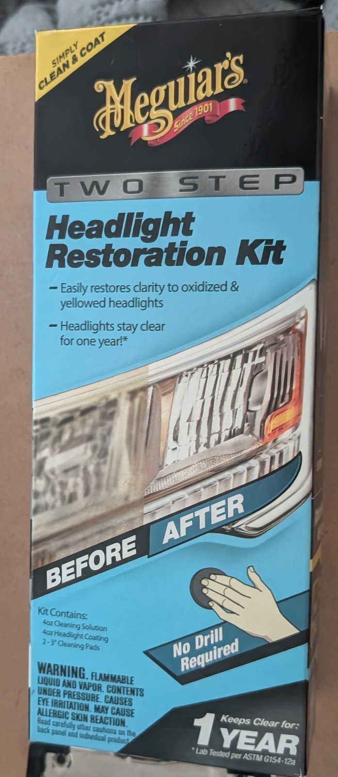 Meguiar’s Two Step Headlight Restoration Kit- NEW IN BOX (1 Pack) “BRAND NEW”
