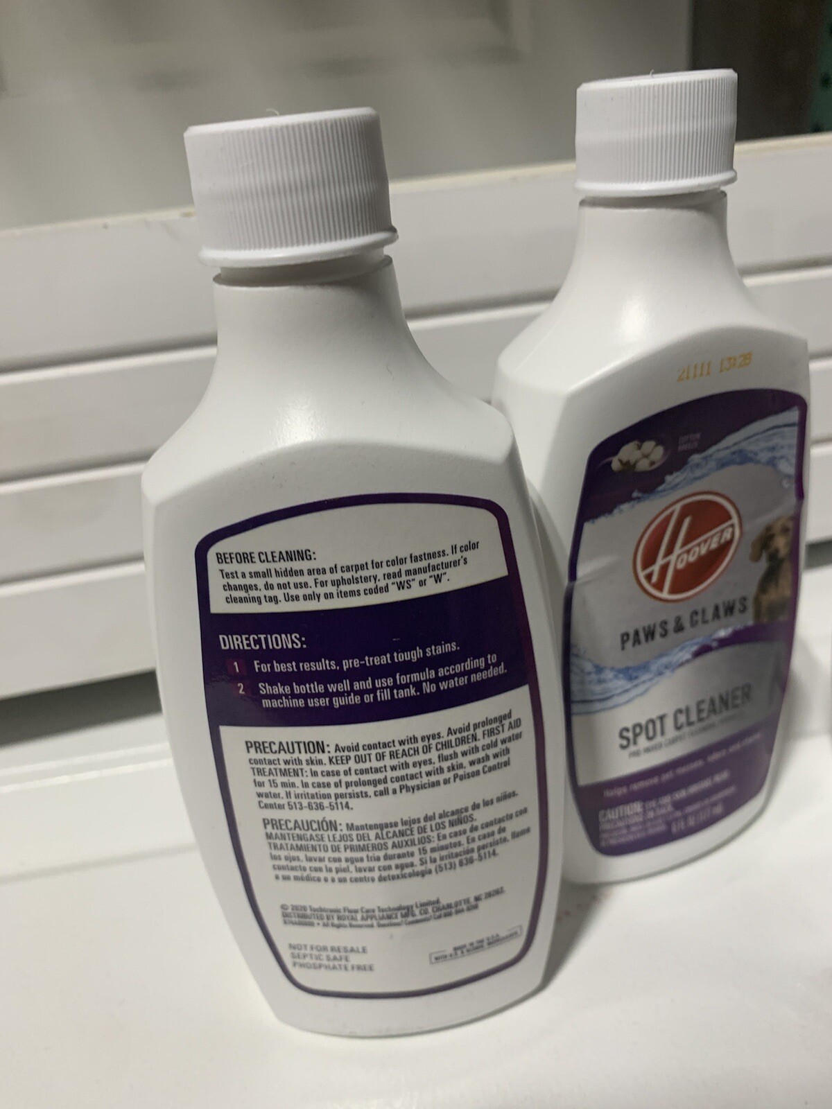 Lot of 2 Hoover Paws And Claws Spot Cleaner Carpet Cleaning Formula 6 fl oz