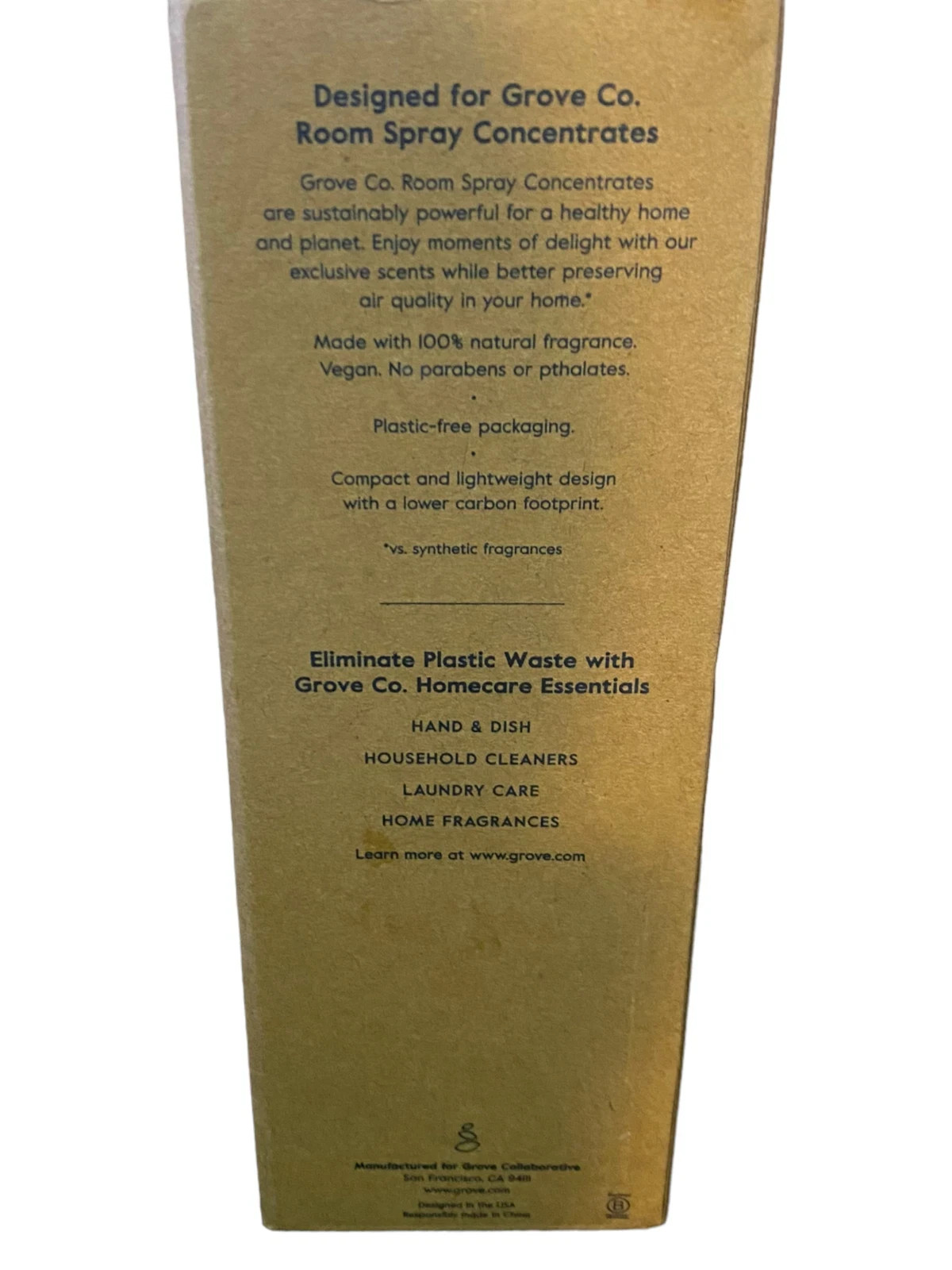 Spray Bottle Refillable 8 Oz Glass Lead-Free Dishwasher Safe By GROVE CO.