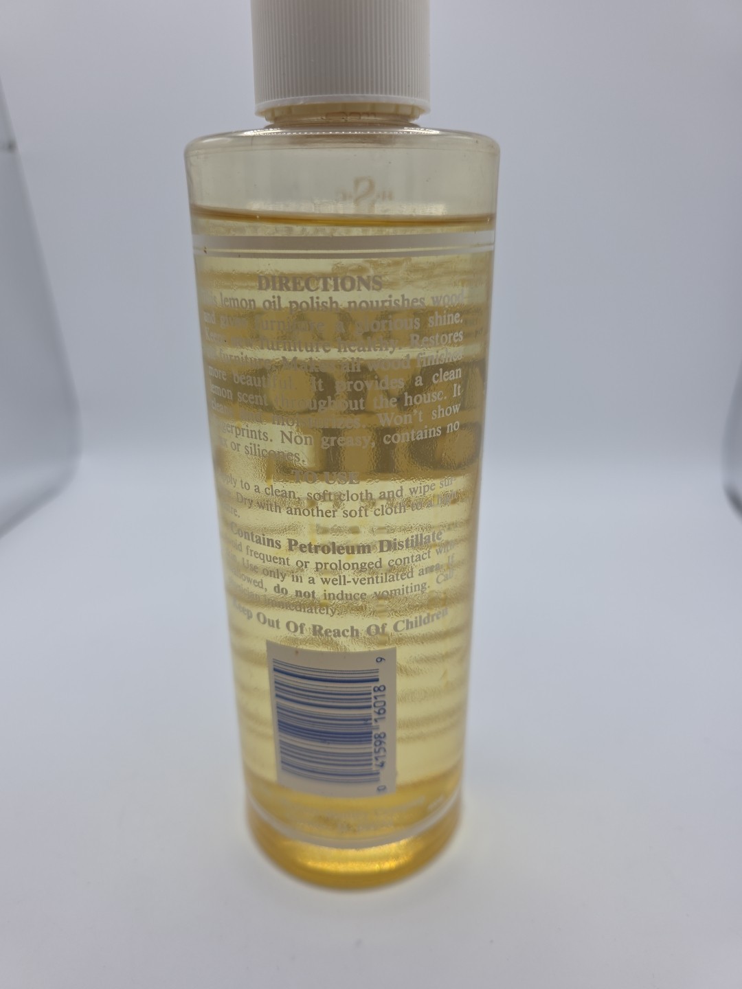 Weiman Lemon Oil Furniture Wood Polish UVX15 Sunscreen 16 Oz Almost Full