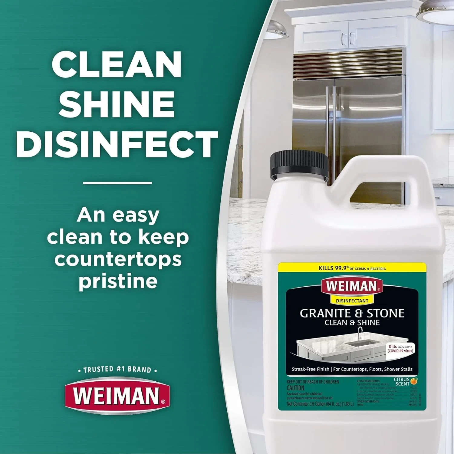 Weiman Granite Cleaner and Polish Refill – 64 fl oz