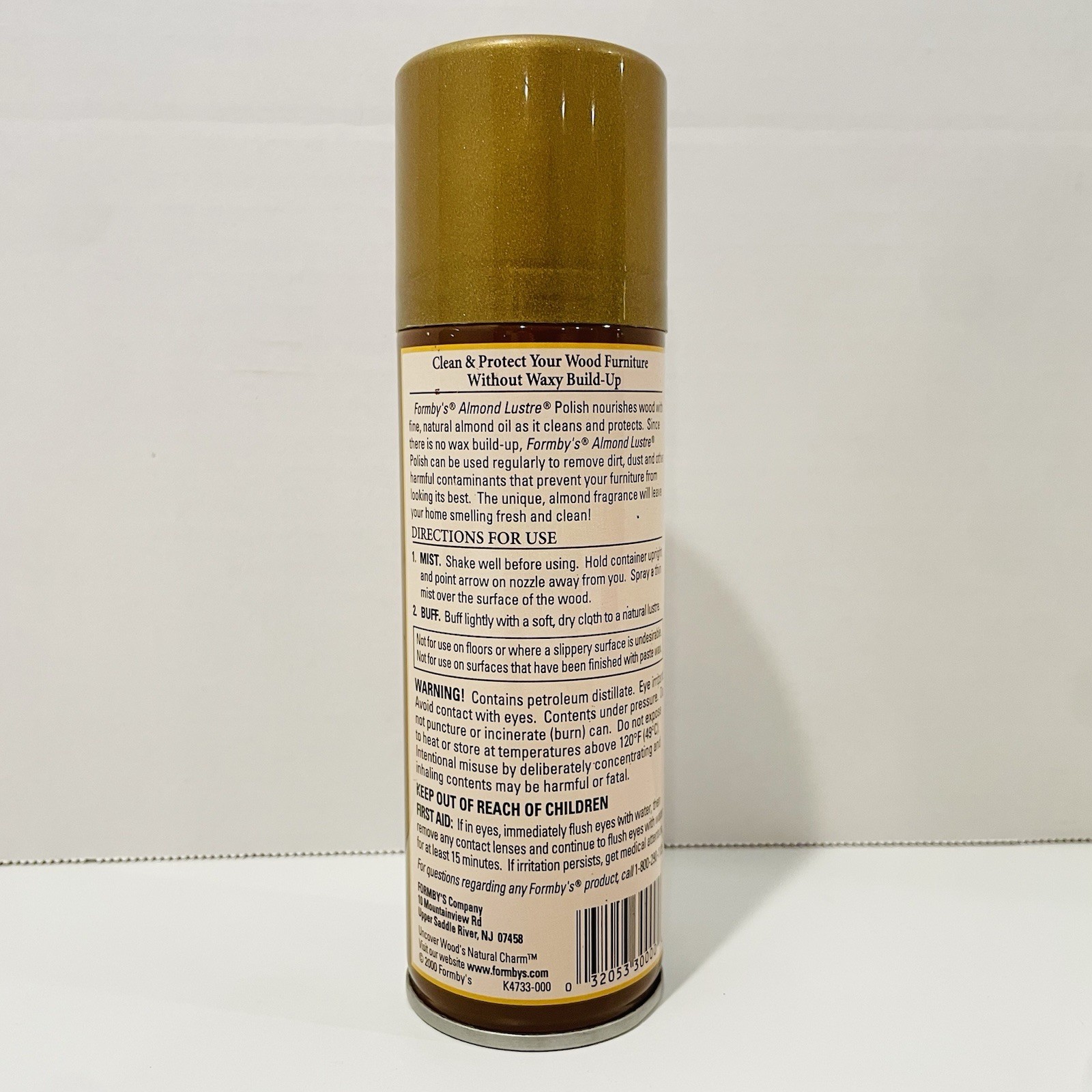 Formby’s Almond Lustre Natural Almond Oil Wood Furniture Polish Cleaner, 6 Oz