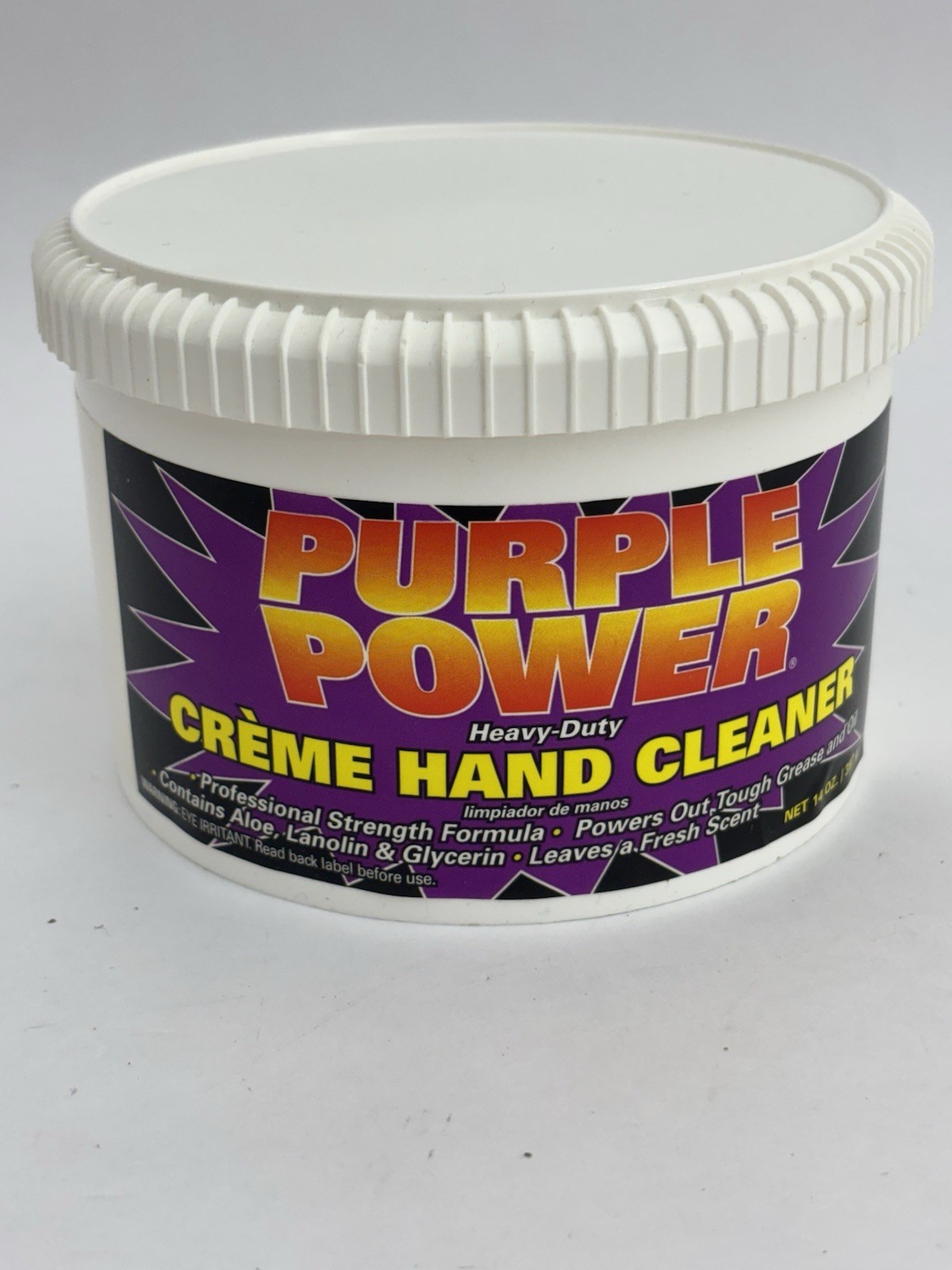 PURPLE POWER Heavy Duty Creme Hand Cleaner 14 oz Tub Power Out Grease and Oil