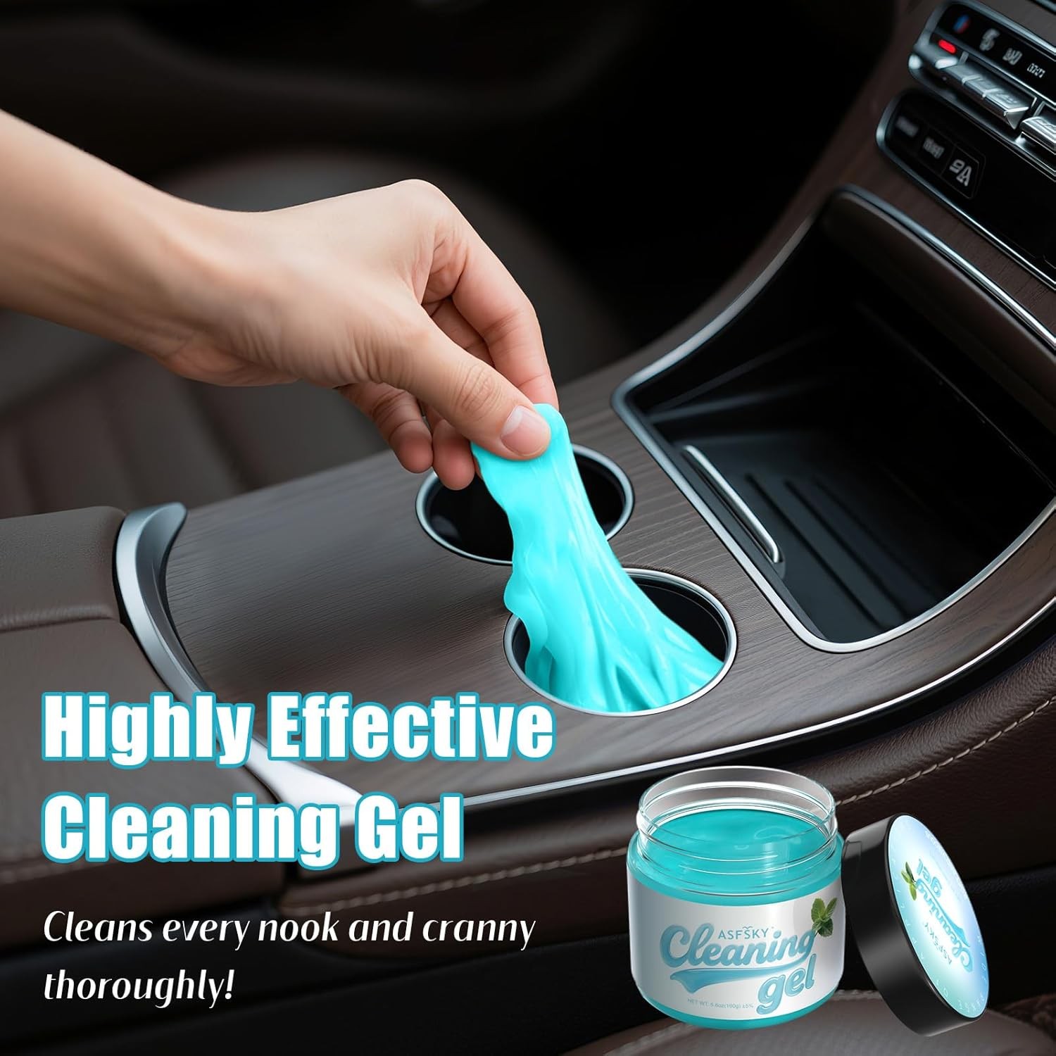 Universal Car Cleaner Dust Cleaning Putty Car Cleaning Gel Green Car Interior