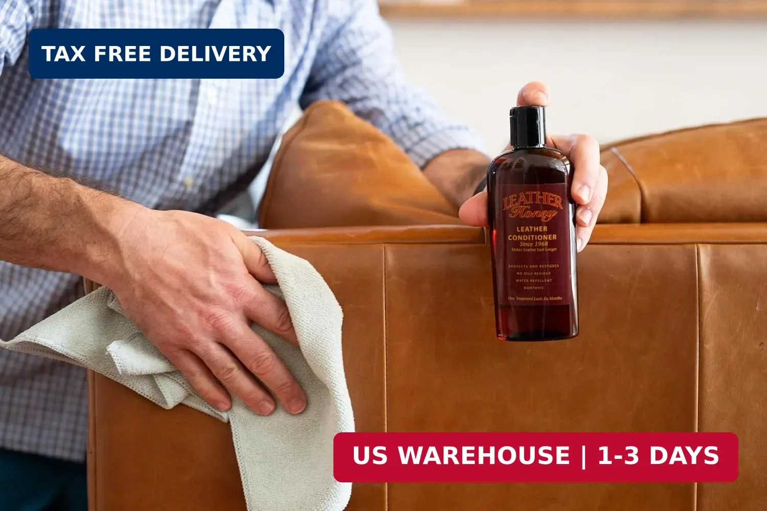 Leather Honey Lint-Free Application Cloth: Microfiber Cloth for Use with Leather