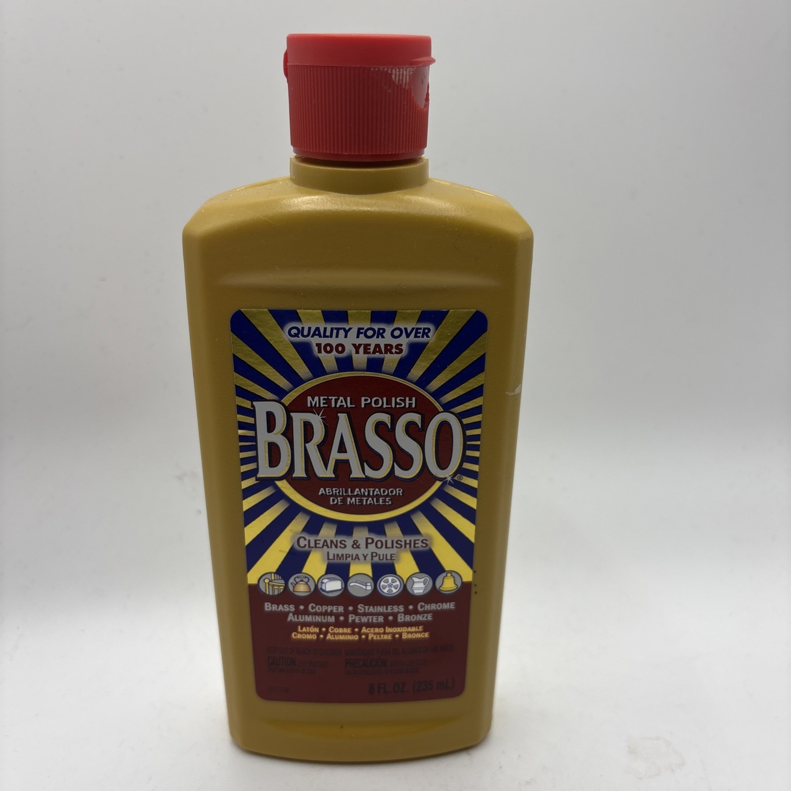 BRASSO Metal Polish 8fl Oz Used About 95% Full
