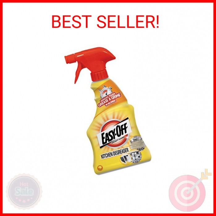 Easy Off Specialty Kitchen Degreaser Cleaner, Clear, Lemon, 16 Fl Oz
