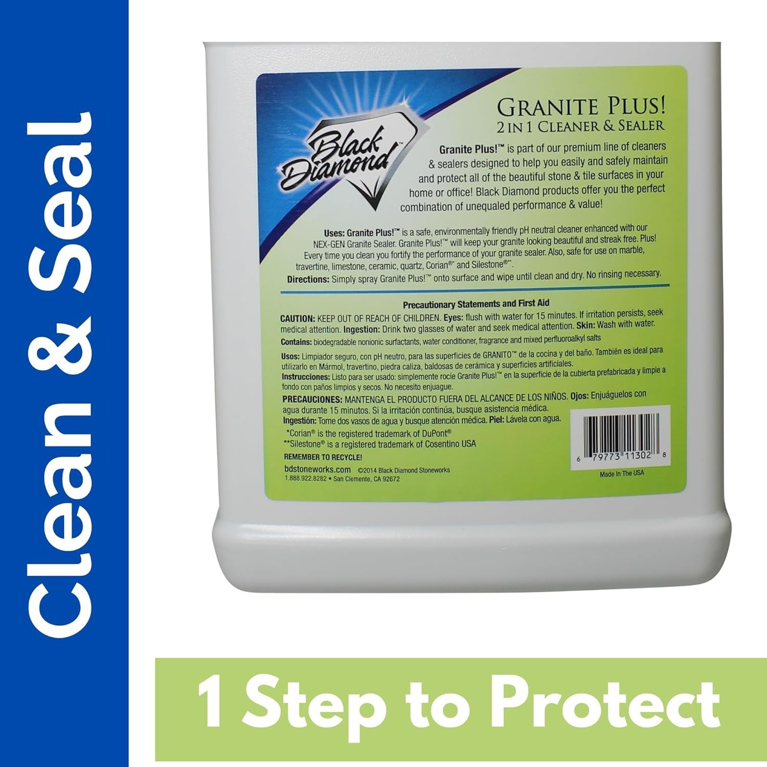 Granite Plus! Liquid Stone Care – 1 Gallon, Tough on Messes, Gentle on Surfaces