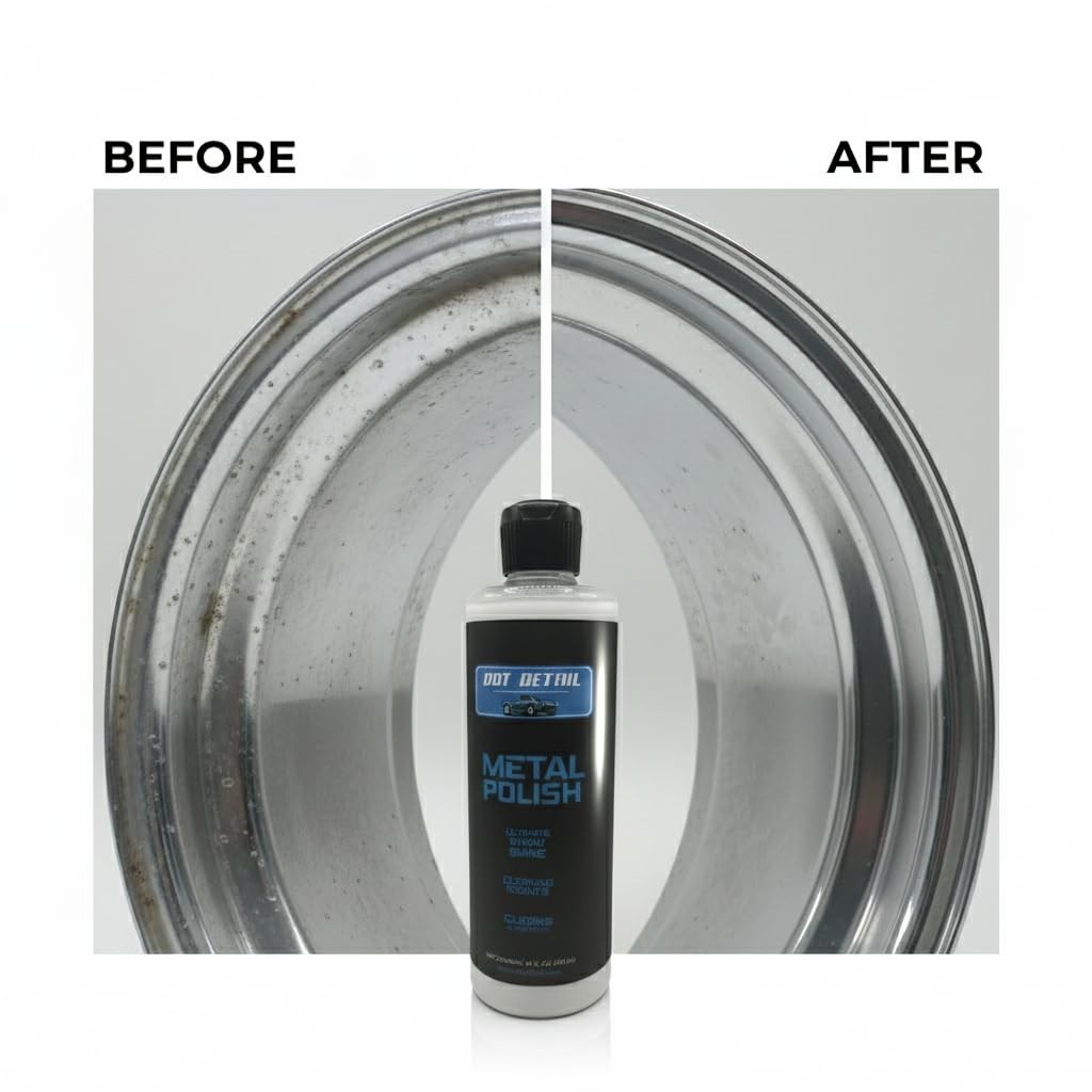 Metal Polish 16 fl oz Cleans Protects Aluminum Brass Copper Silver Gold