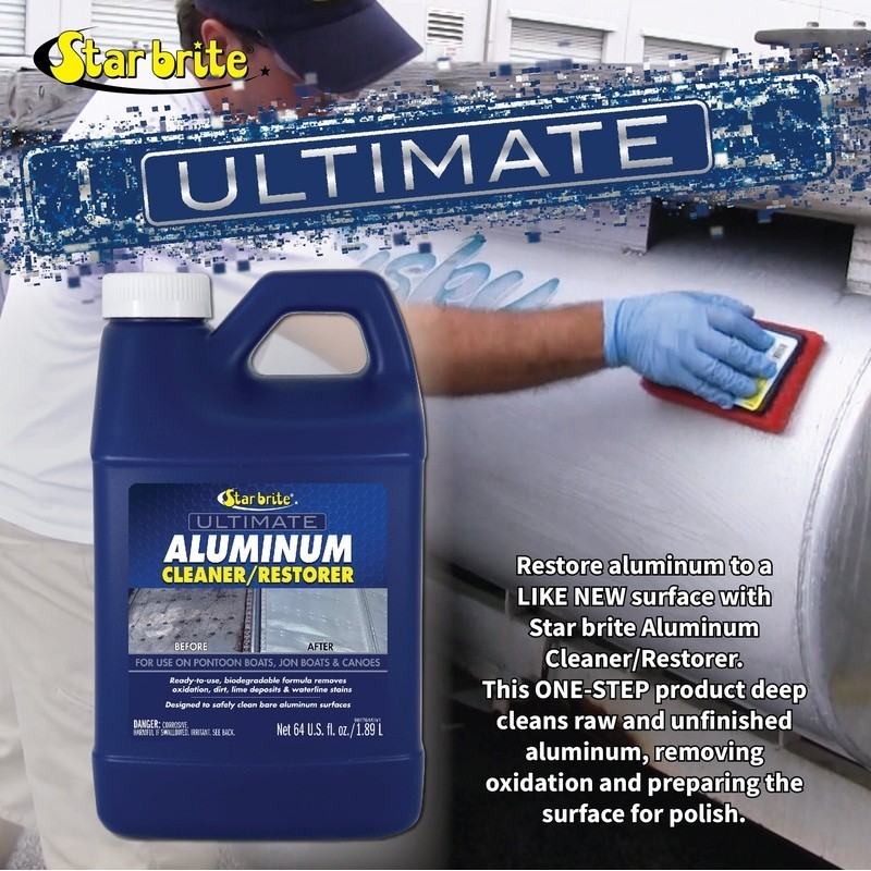 Aluminum Cleaner Restorer Boats Pontoons Canoes Stain Removal Brightener New