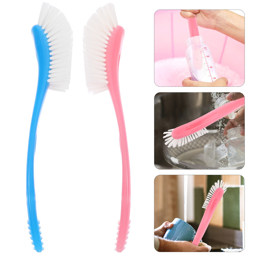 2PCS Cup Brush Practical Feeding Bottle Brush Vacuum Cup Cleaning Brush